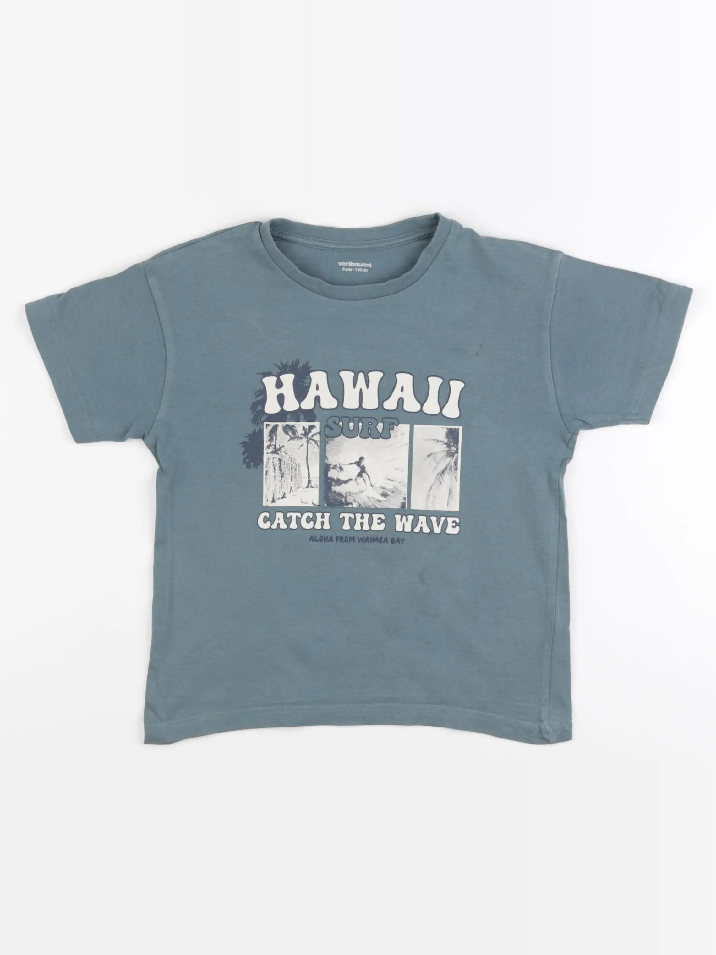 Vertbaudet - tee-shirt vert - 6 ans