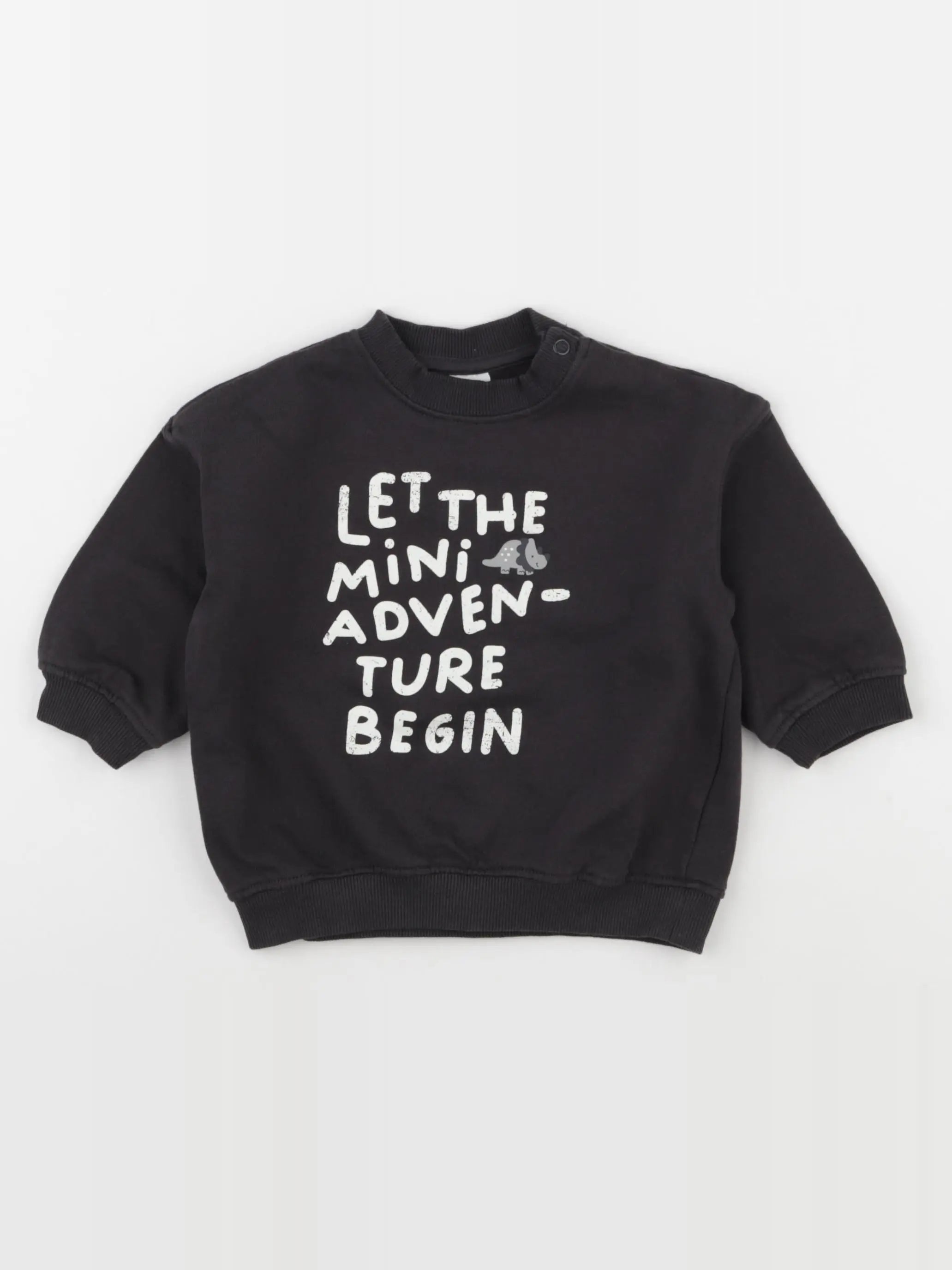 H&M - sweat gris - 6/9 mois