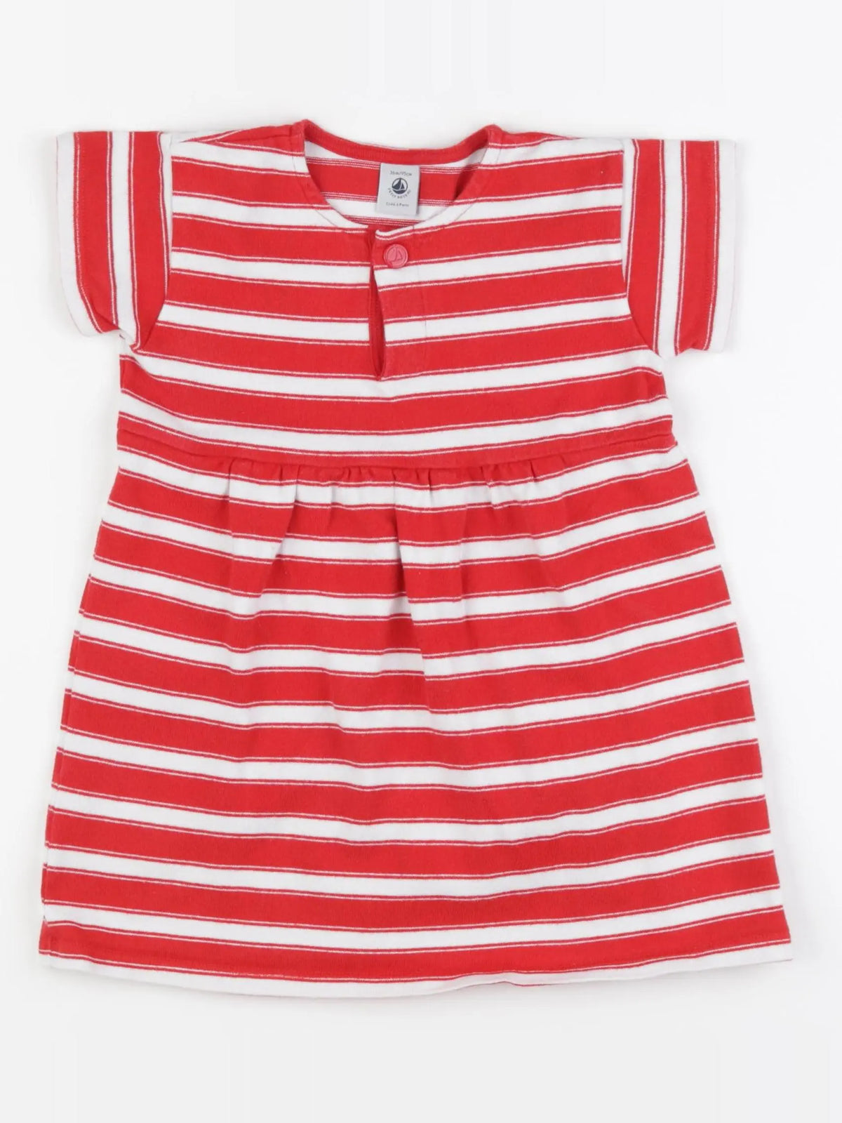 Petit Bateau - robe rouge - 36 mois
