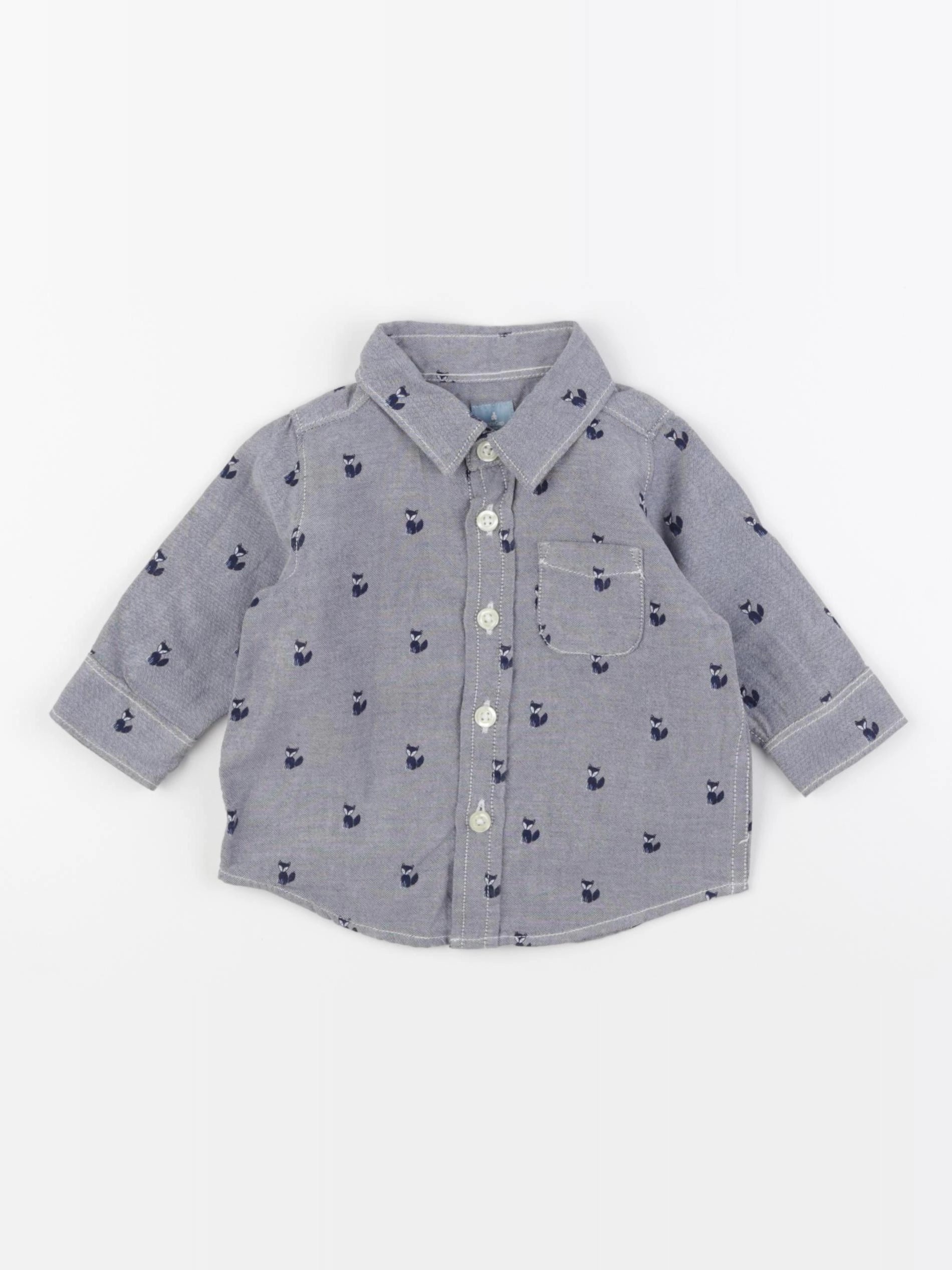 GAP - chemise gris - 3/6 mois