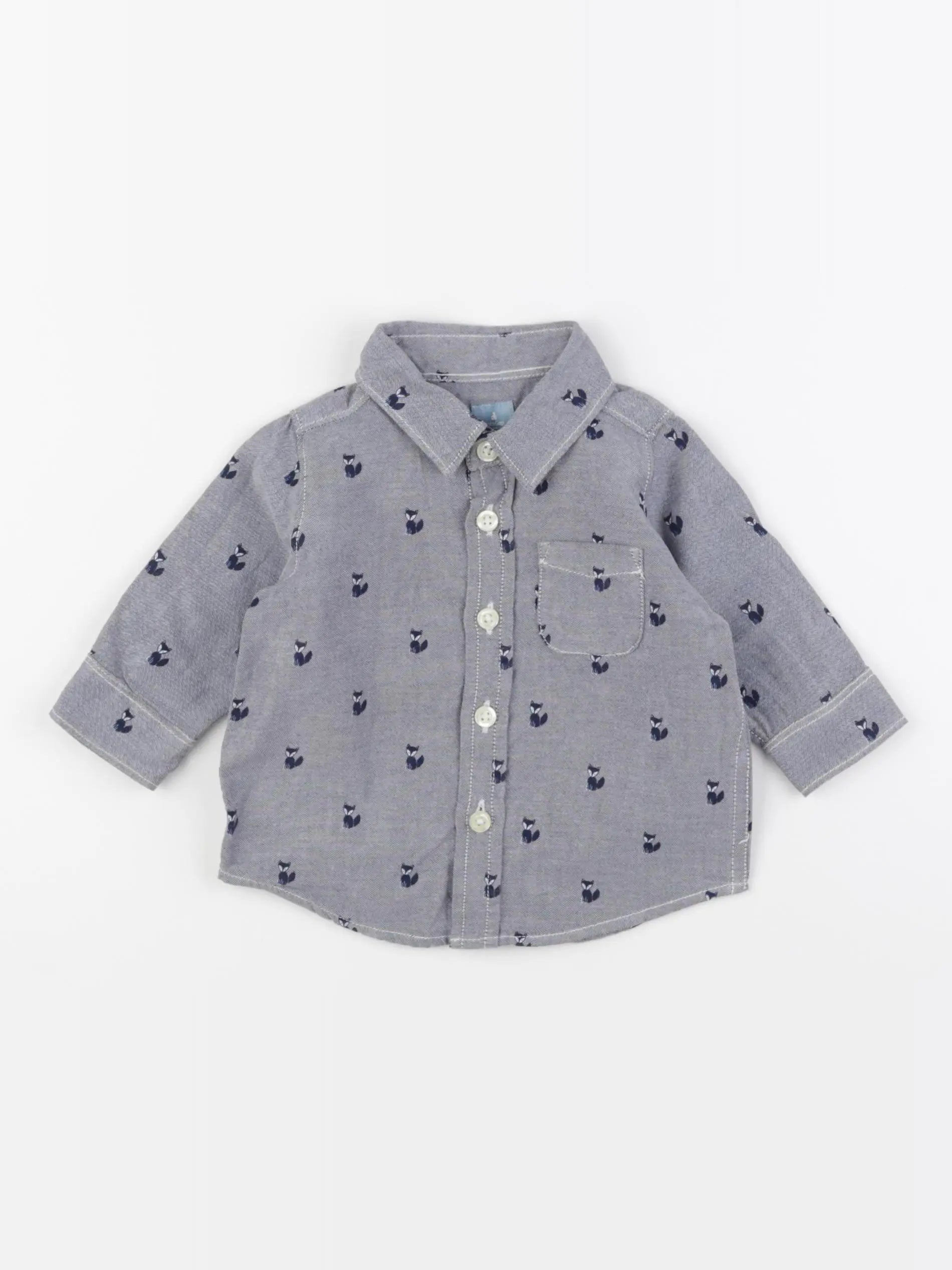 GAP - chemise gris - 3/6 mois