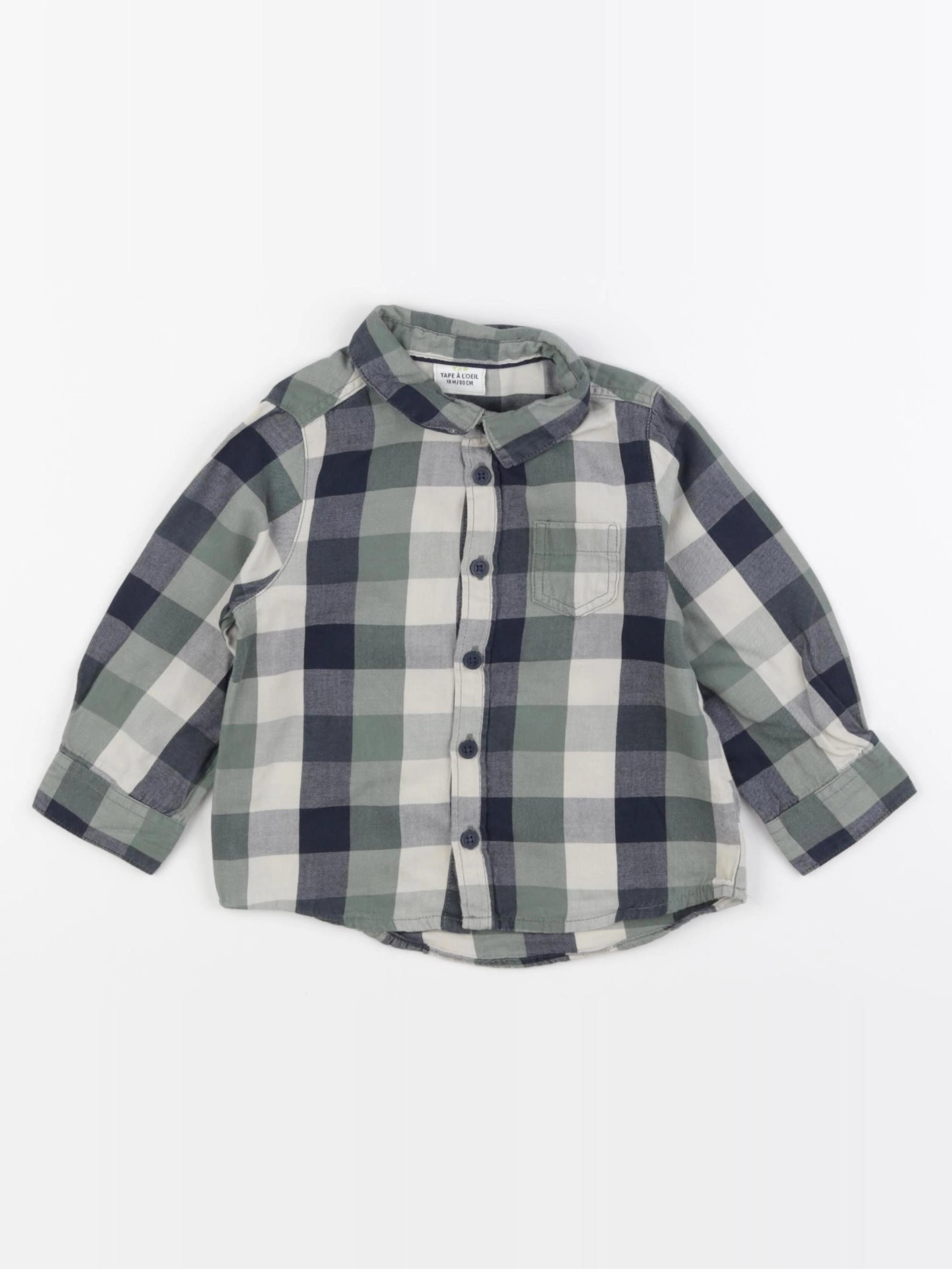 Tape à l'oeil - chemise vert - 18 mois