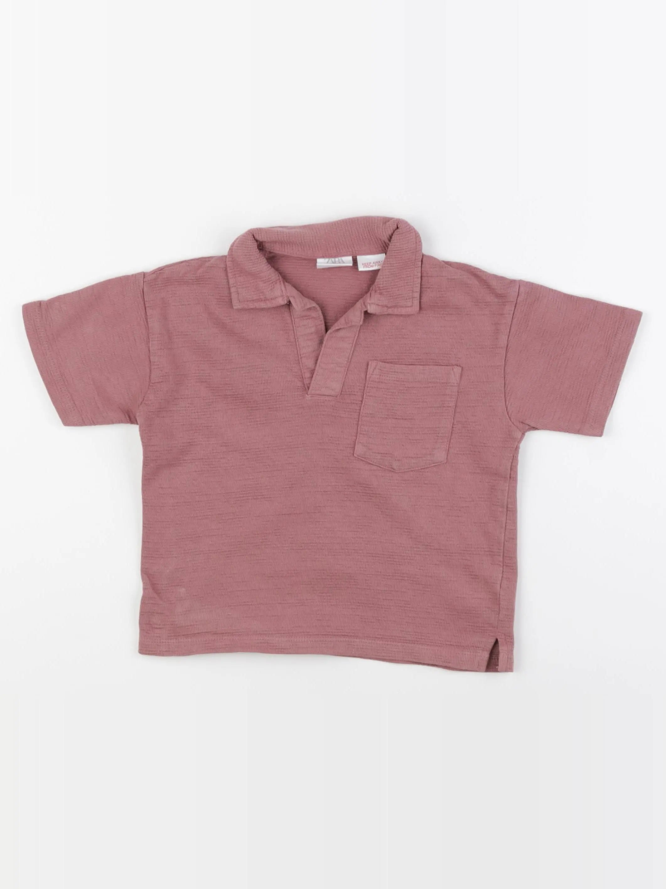 Zara - tee-shirt rose - 12/18 mois