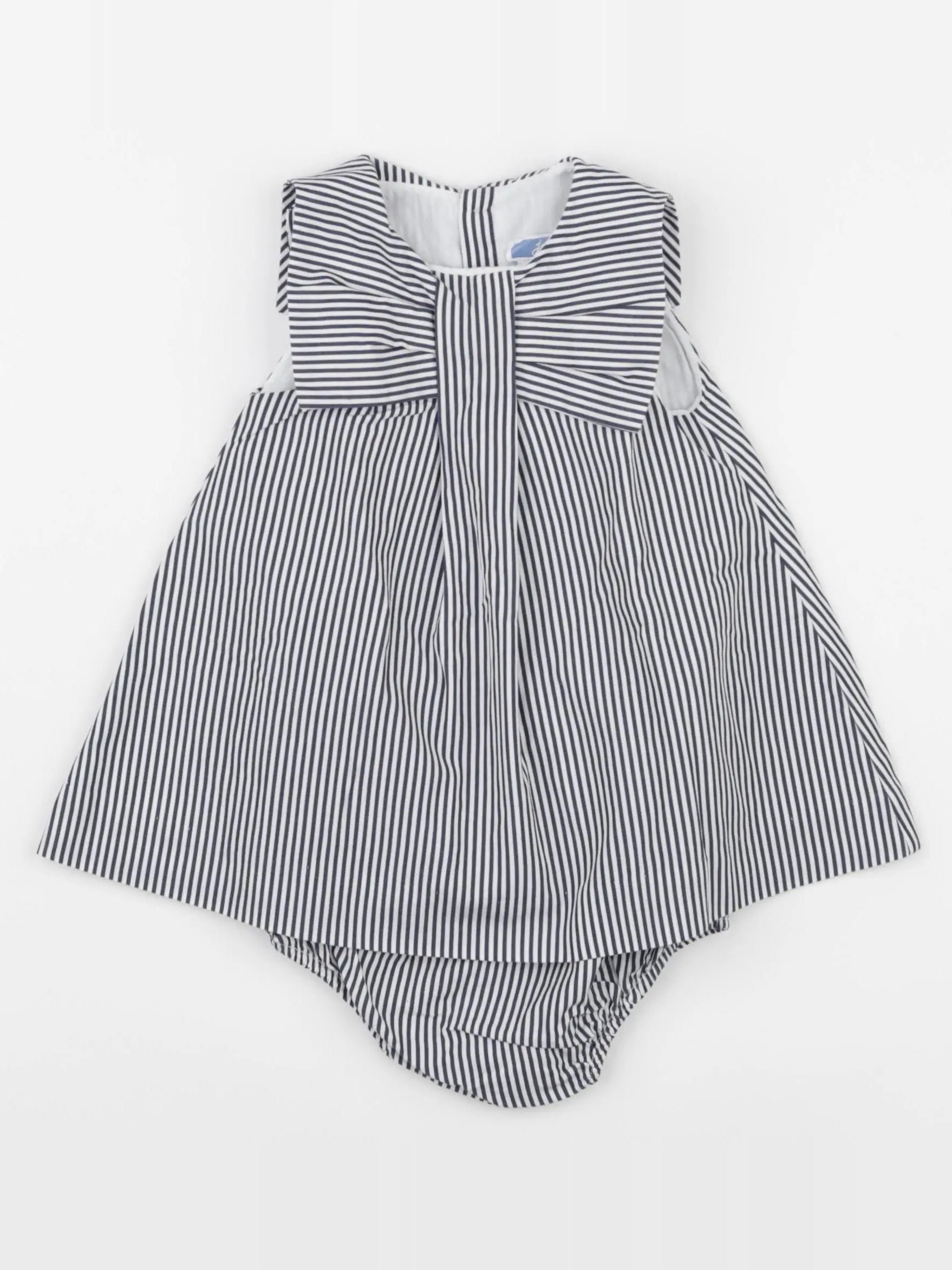 Jacadi - robe blanc, bleu - 6 mois