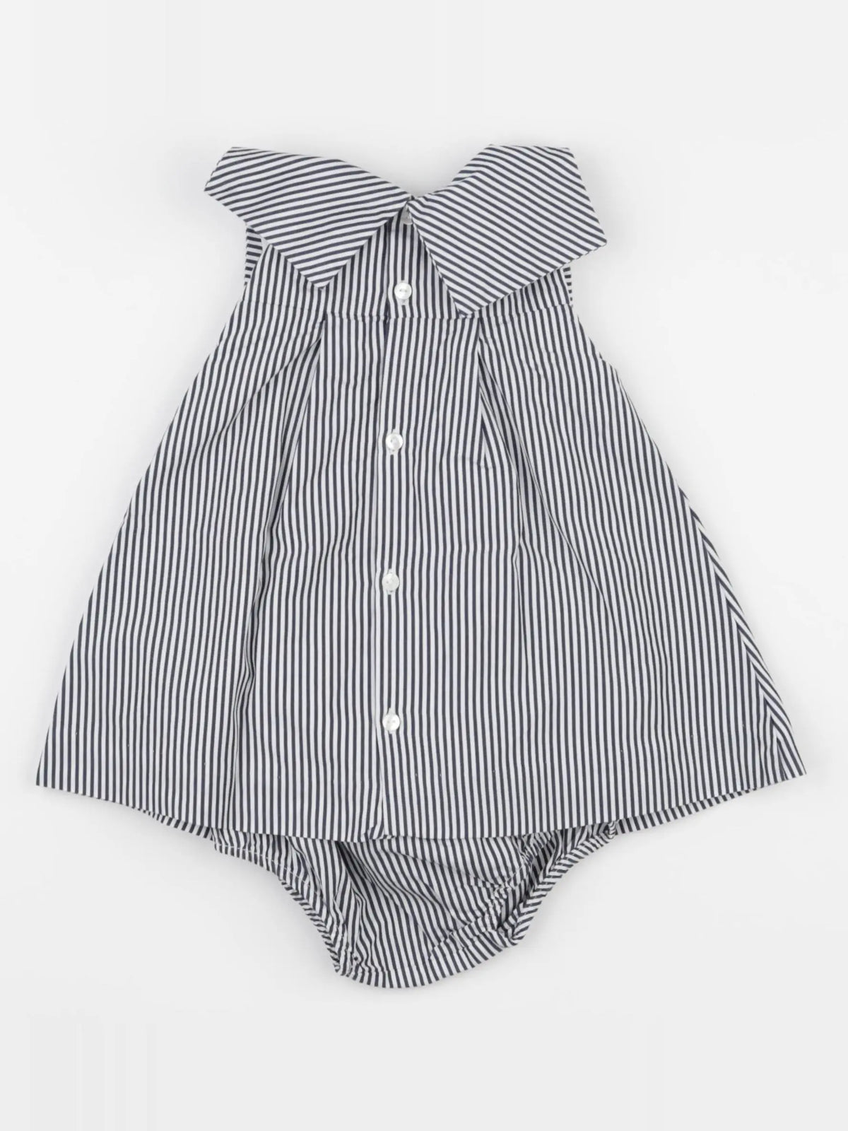 Jacadi - robe blanc, bleu - 6 mois