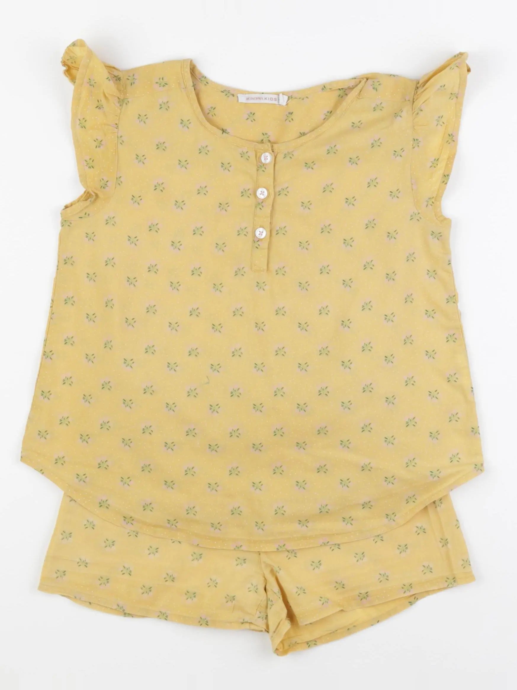 Monoprix - pyjama coton jaune - 6 ans