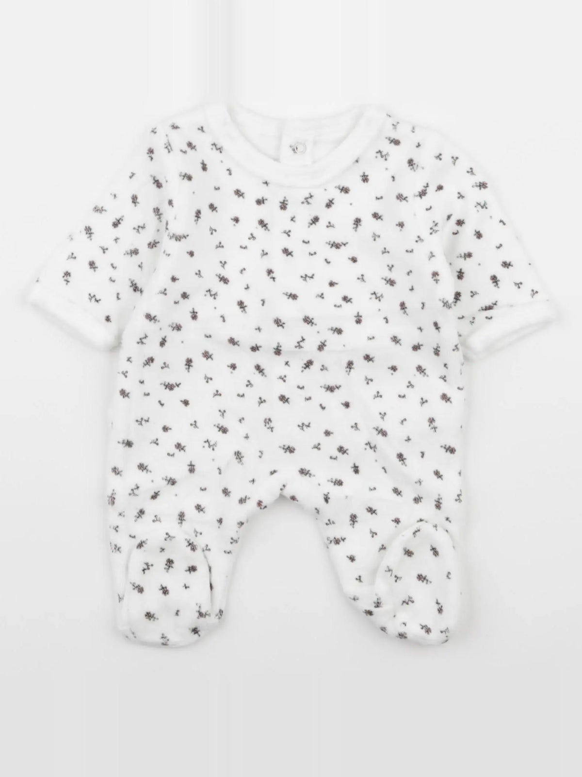 Vertbaudet - pyjama coton blanc - 0 mois