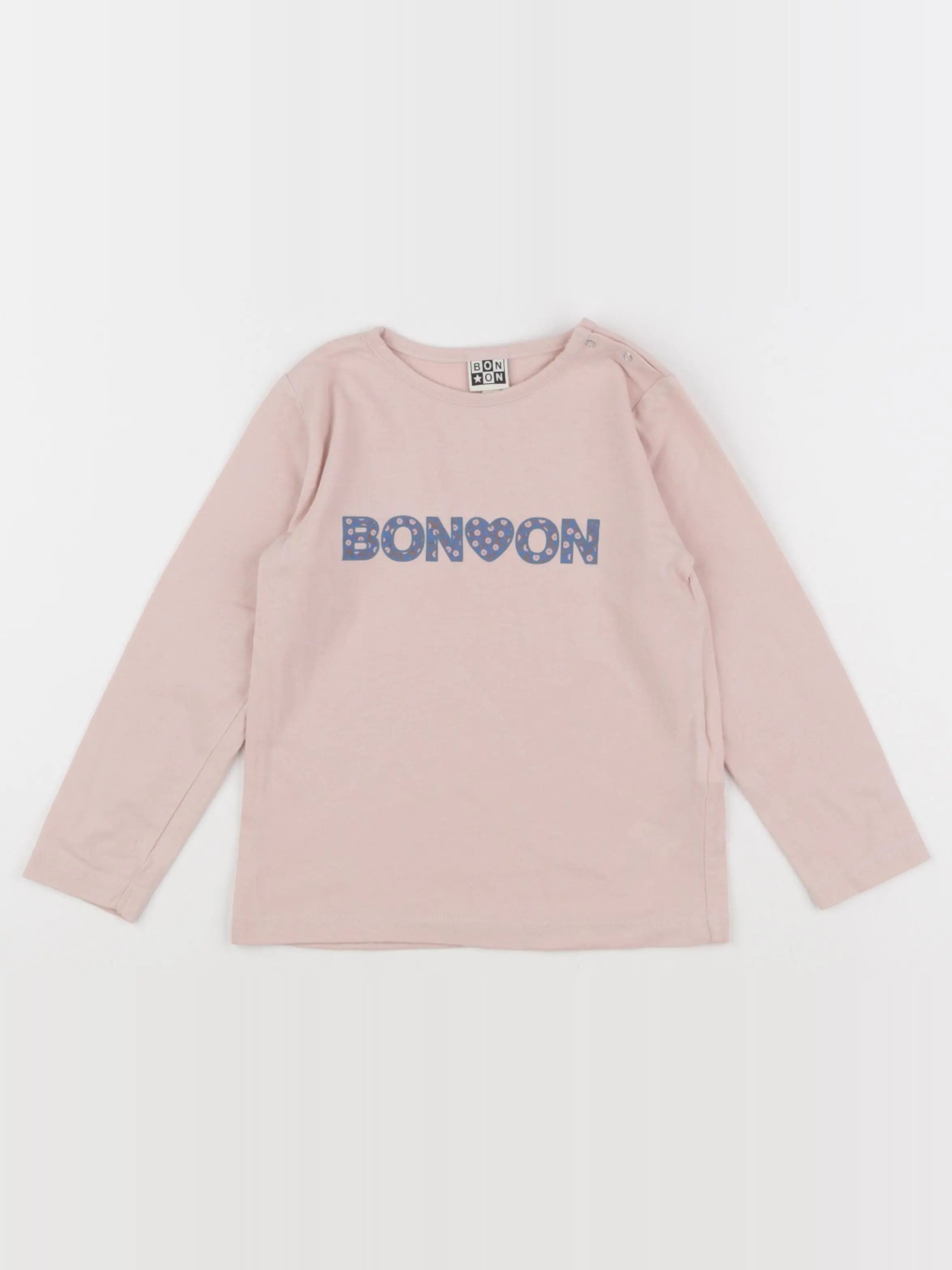 Bonton - tee-shirt rose - 2 ans