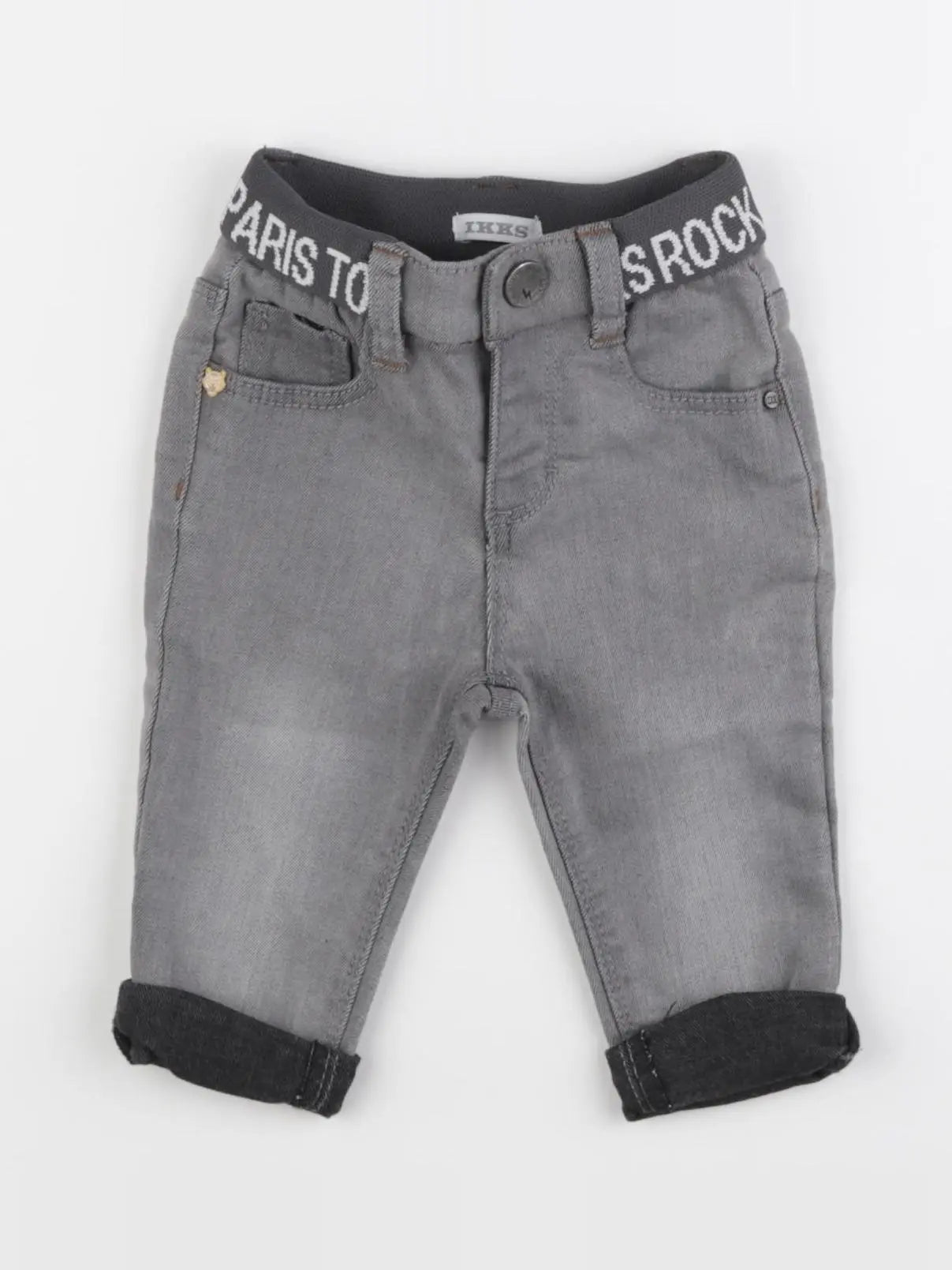 IKKS - jean gris - 6 mois