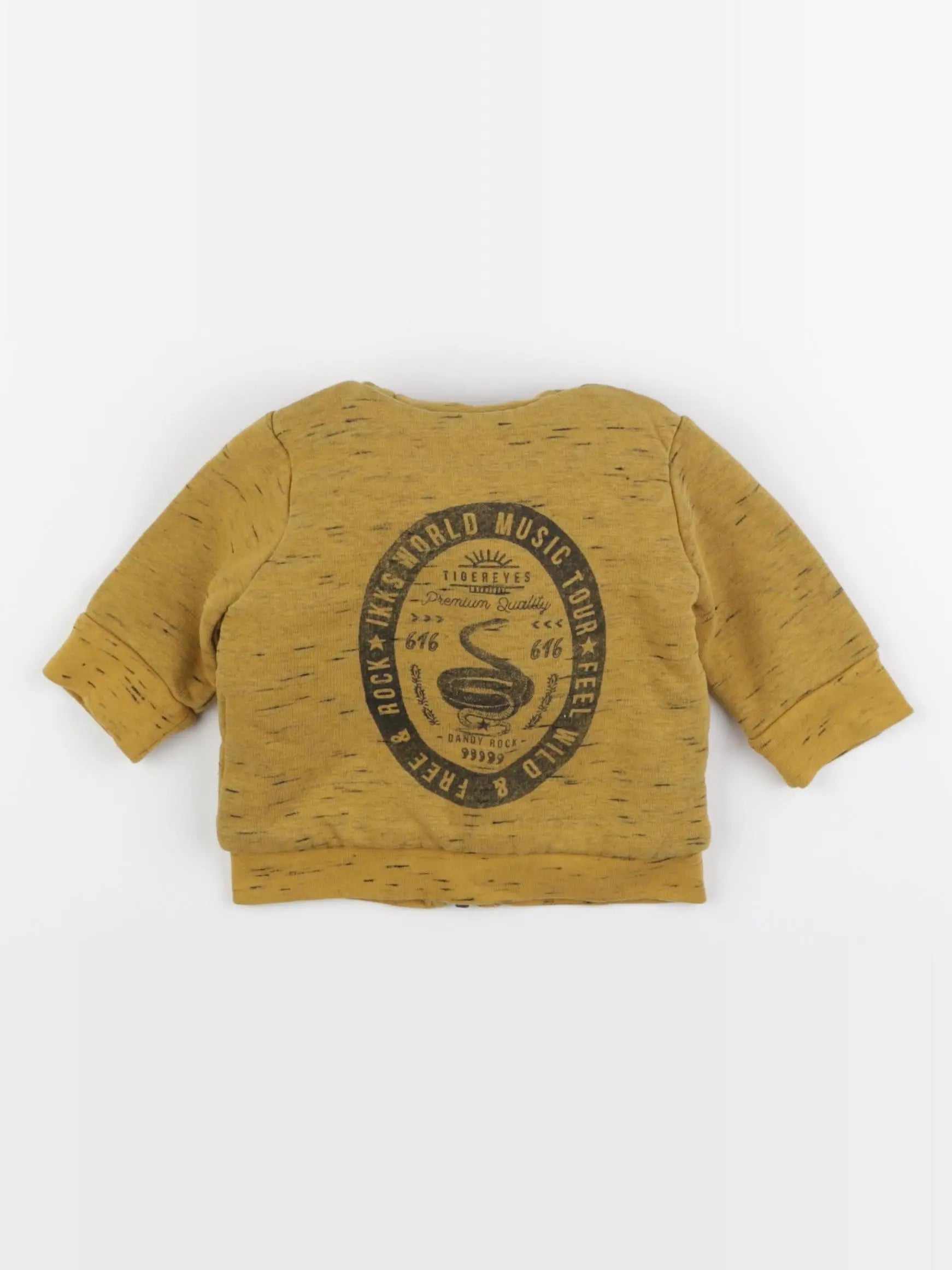 IKKS - sweat imprimé au dos jaune - 3 mois