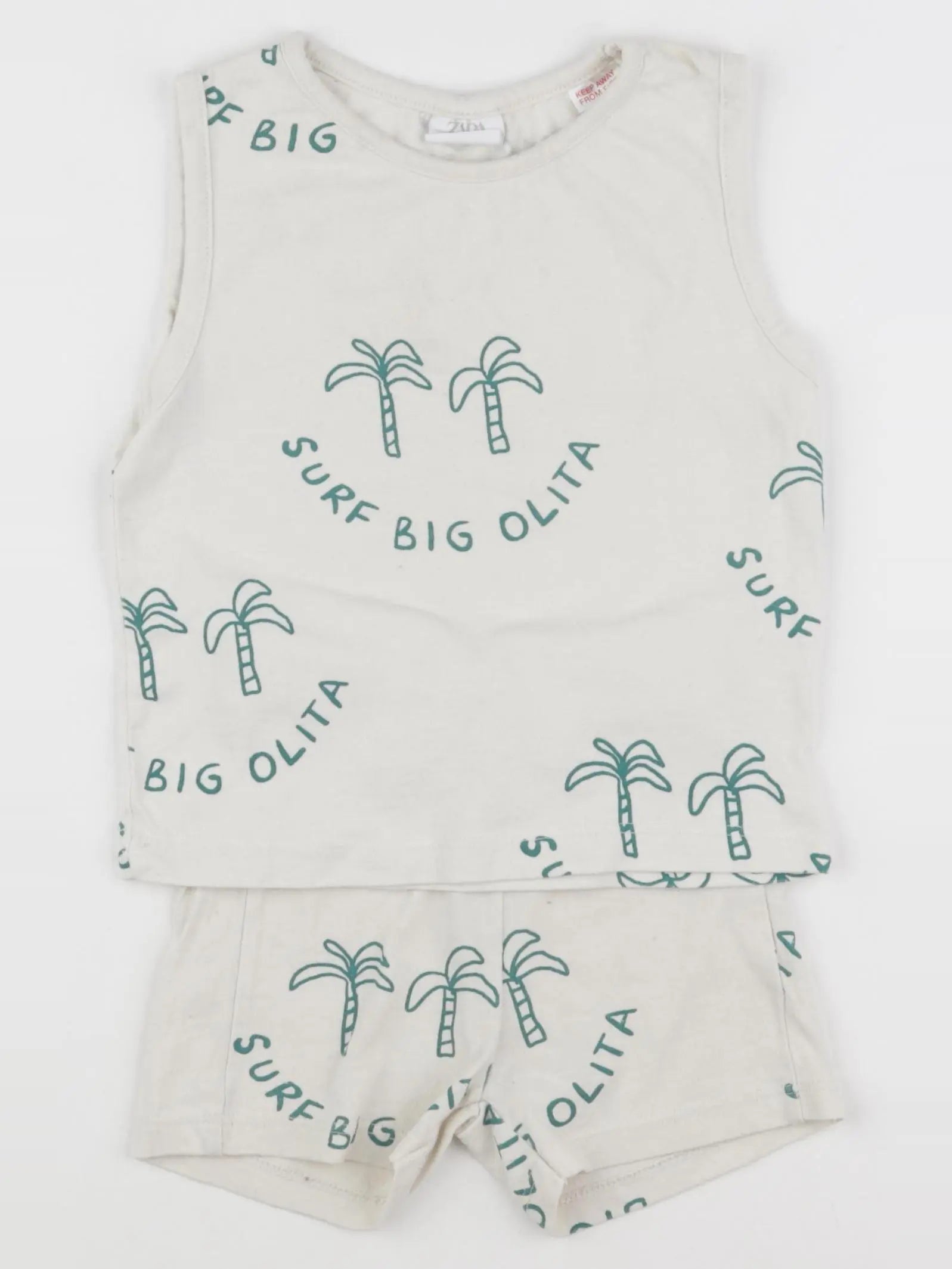 Zara - pyjama coton blanc - 12/18 mois