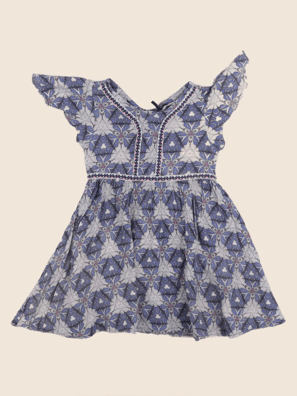 IKKS - robe bleu, rose - 3 ans