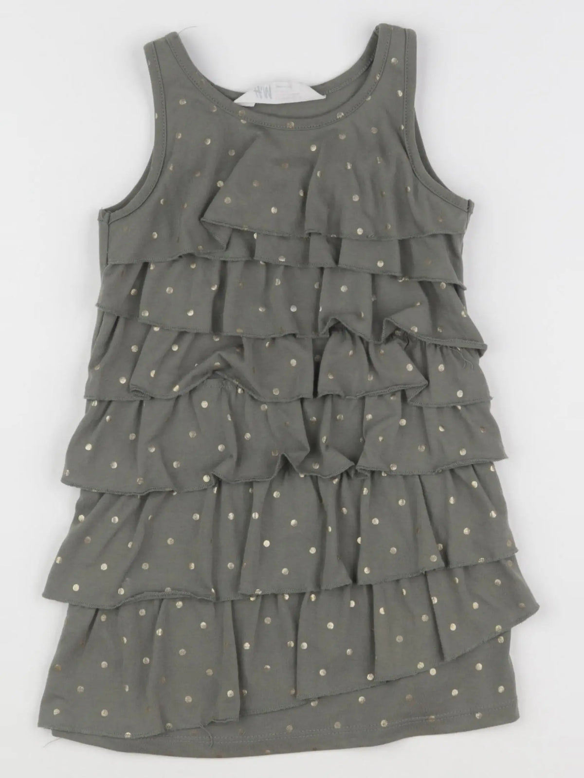 H&M - robe vert - 2/4 ans