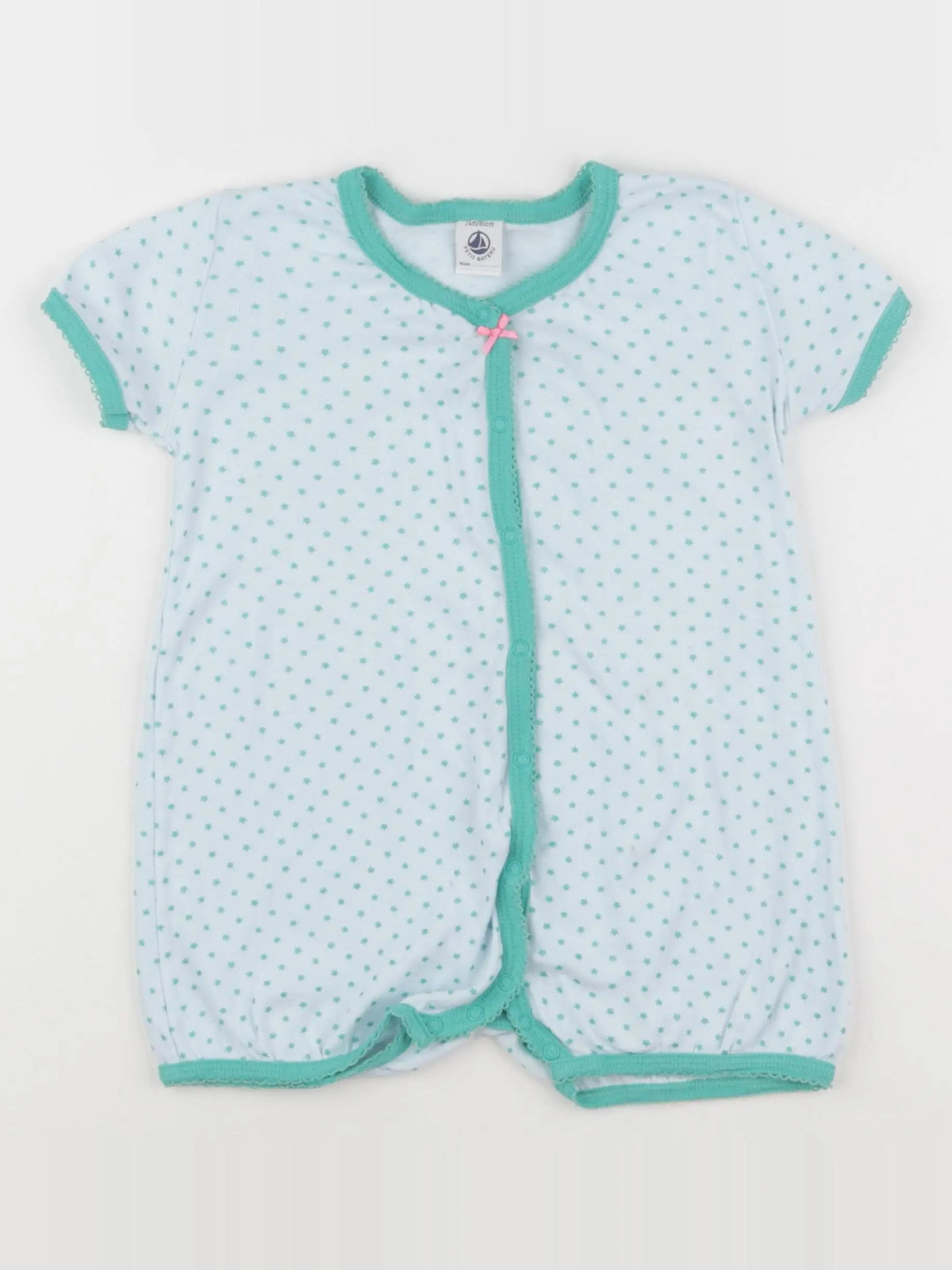 Petit Bateau - pyjama coton vert - 2 ans