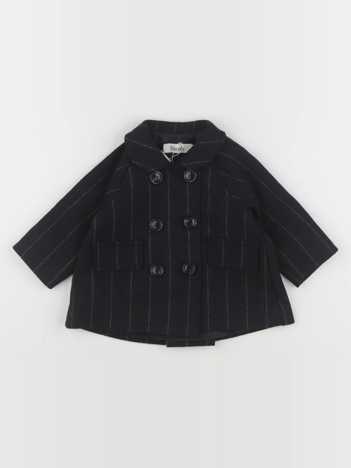 Nicoli - manteau noir - 9/12 mois