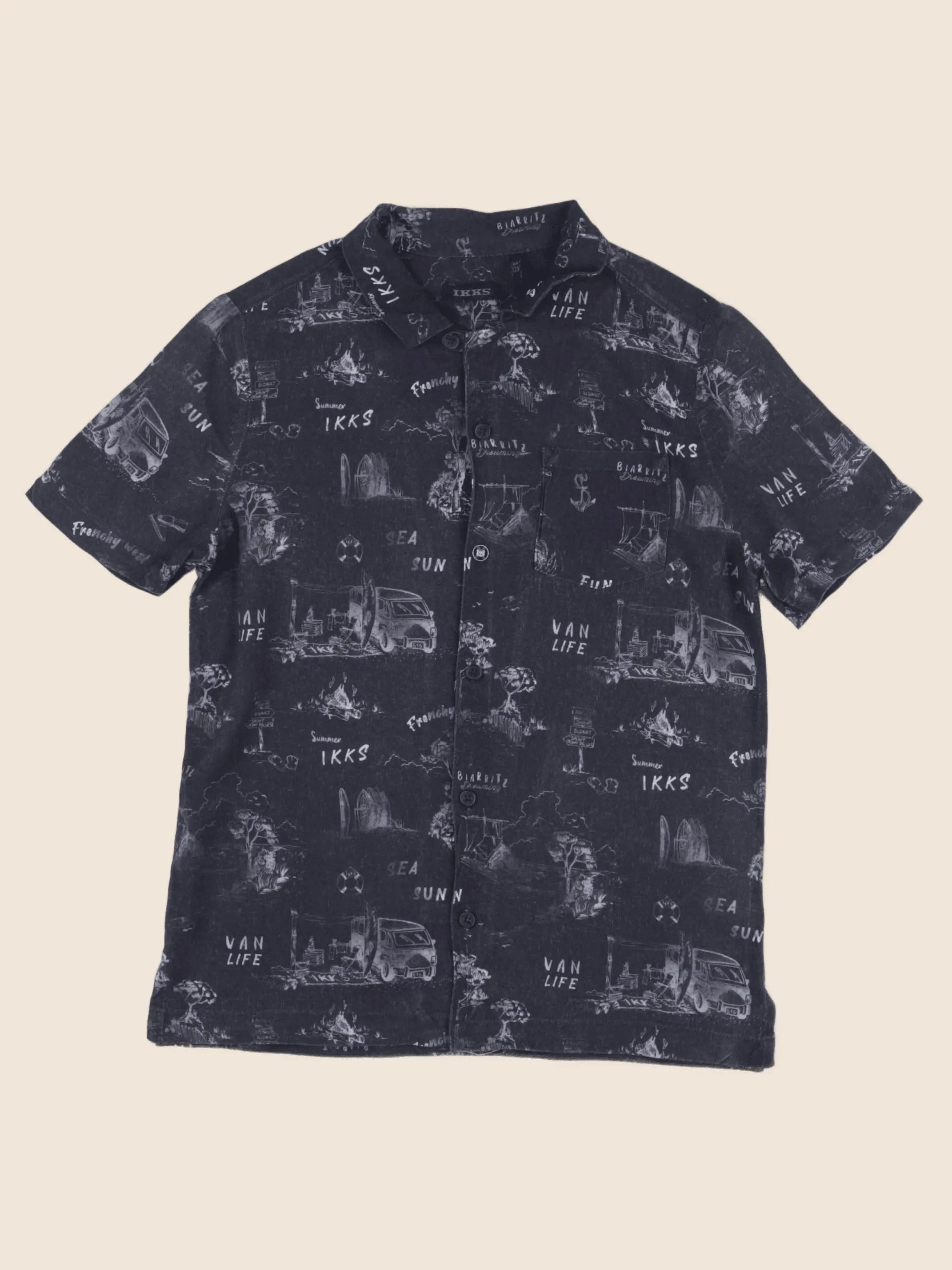 IKKS - chemise bleu - 8 ans