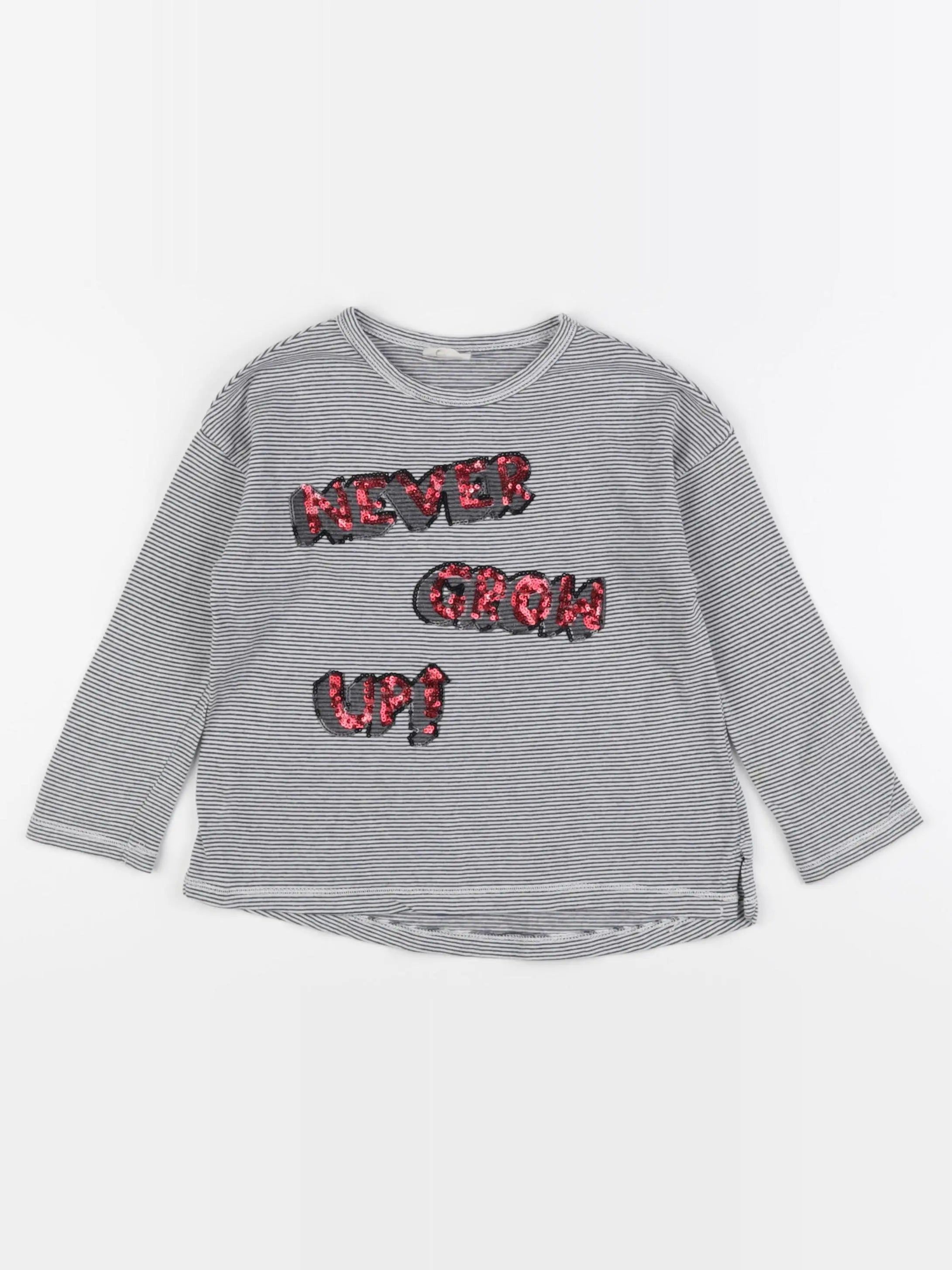 Zara - tee-shirt blanc, bleu - 4 ans