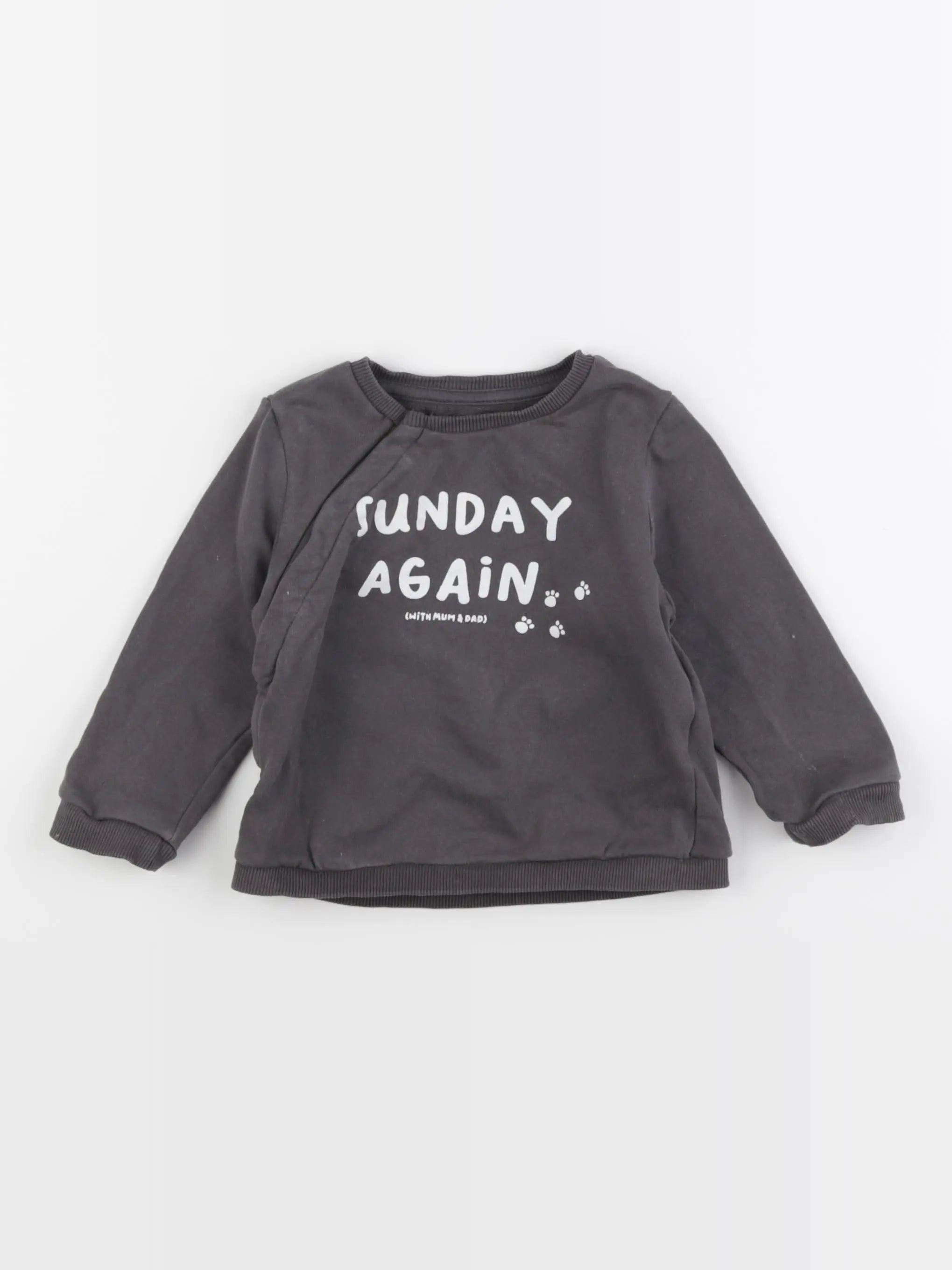 Vertbaudet - sweat gris - 18 mois