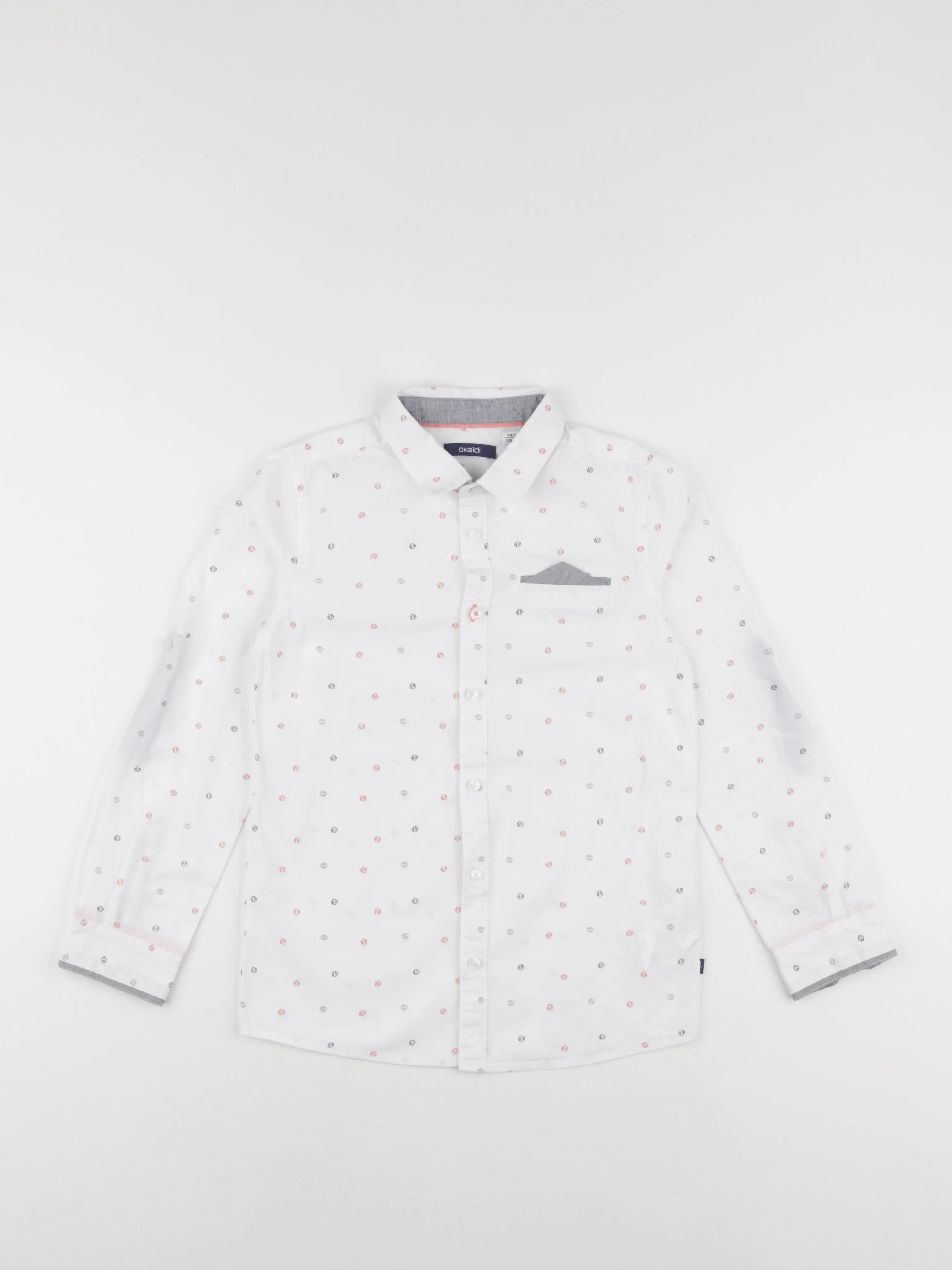 Okaidi - chemise blanc, multicolore - 8 ans