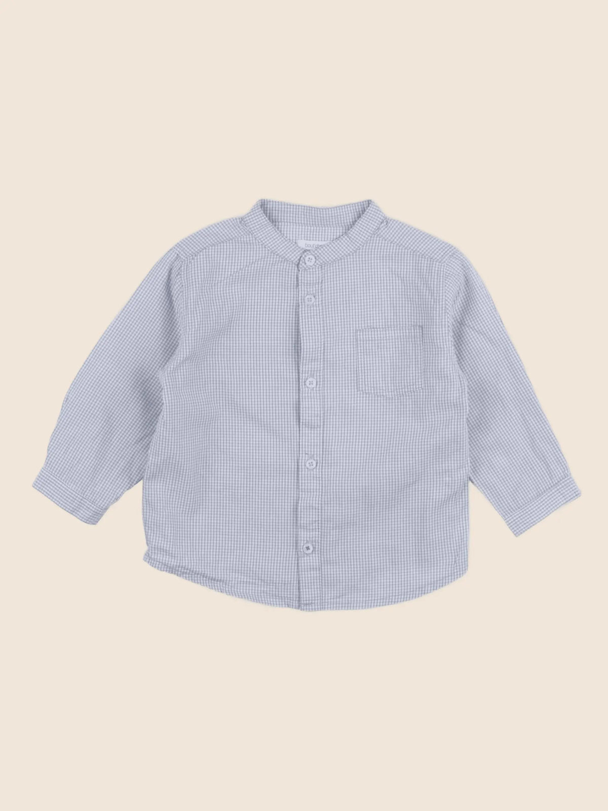 Boutchou - chemise bleu - 12 mois