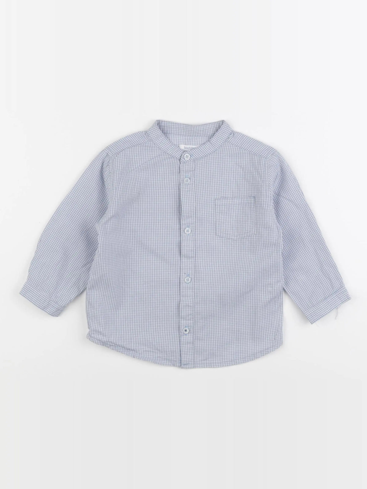 Boutchou - chemise bleu - 12 mois