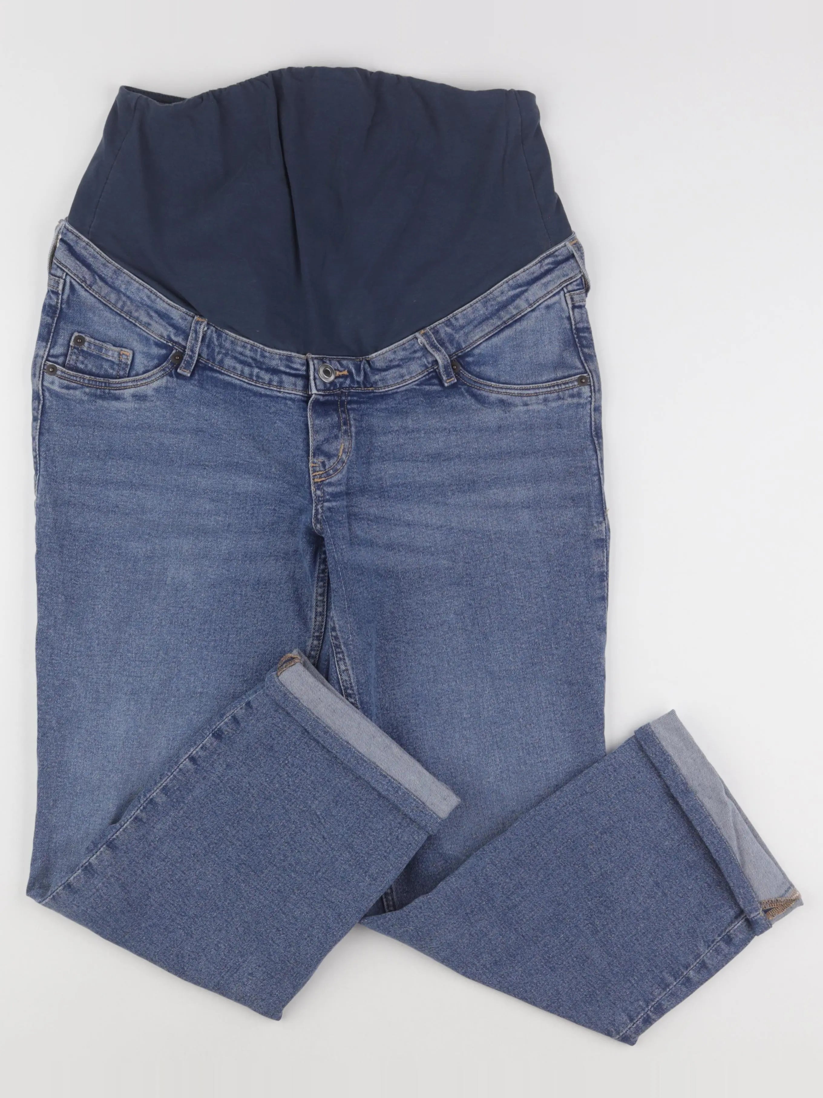 H&M - jean grossesse bleu - m