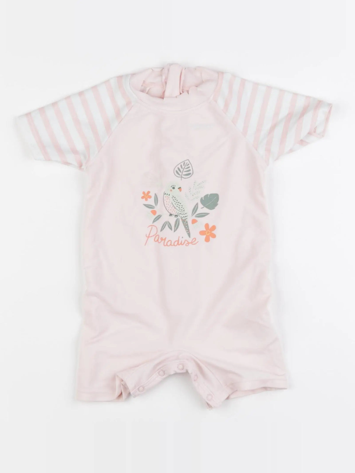 Vertbaudet - combi de bain rose - 12 mois