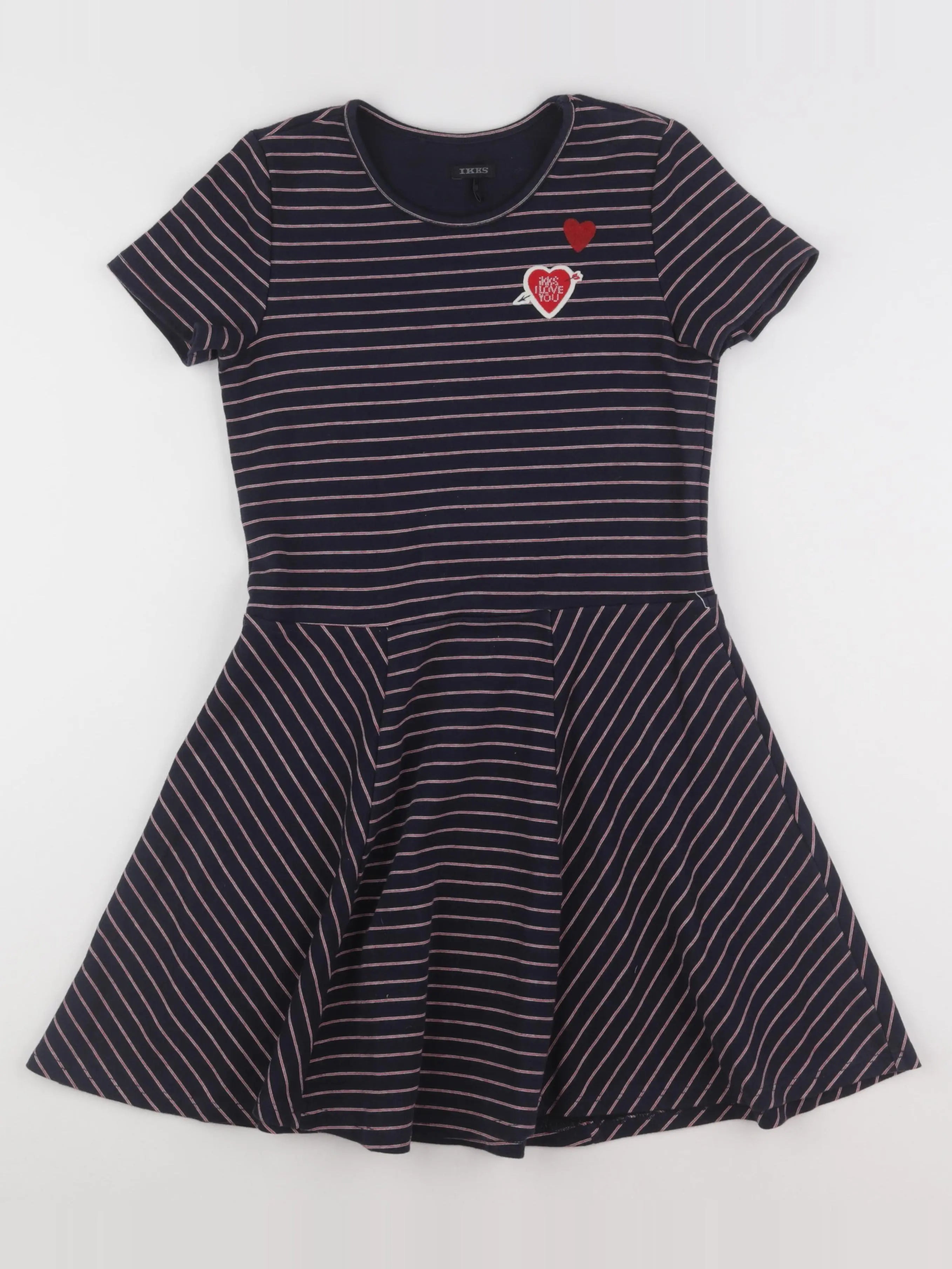 IKKS - robe bleu, rouge - 10 ans