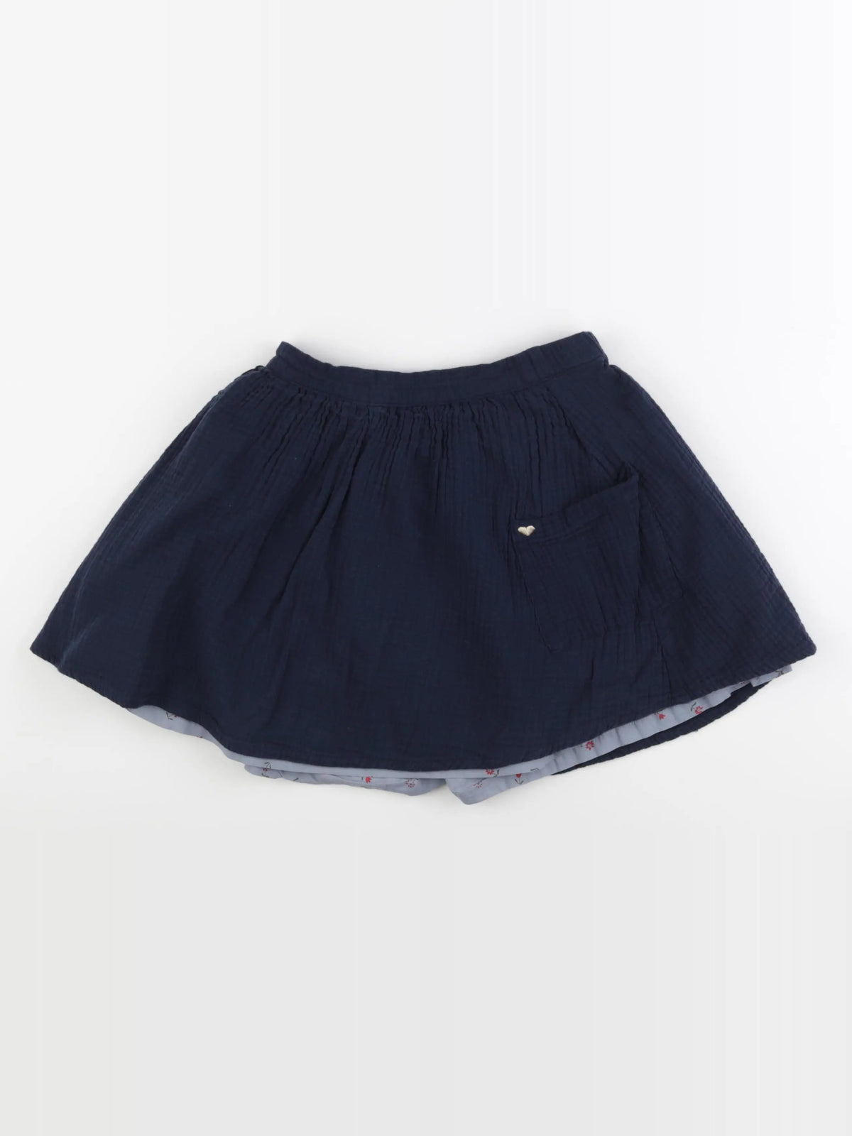 Vertbaudet - jupe réversible bleu - 12 ans