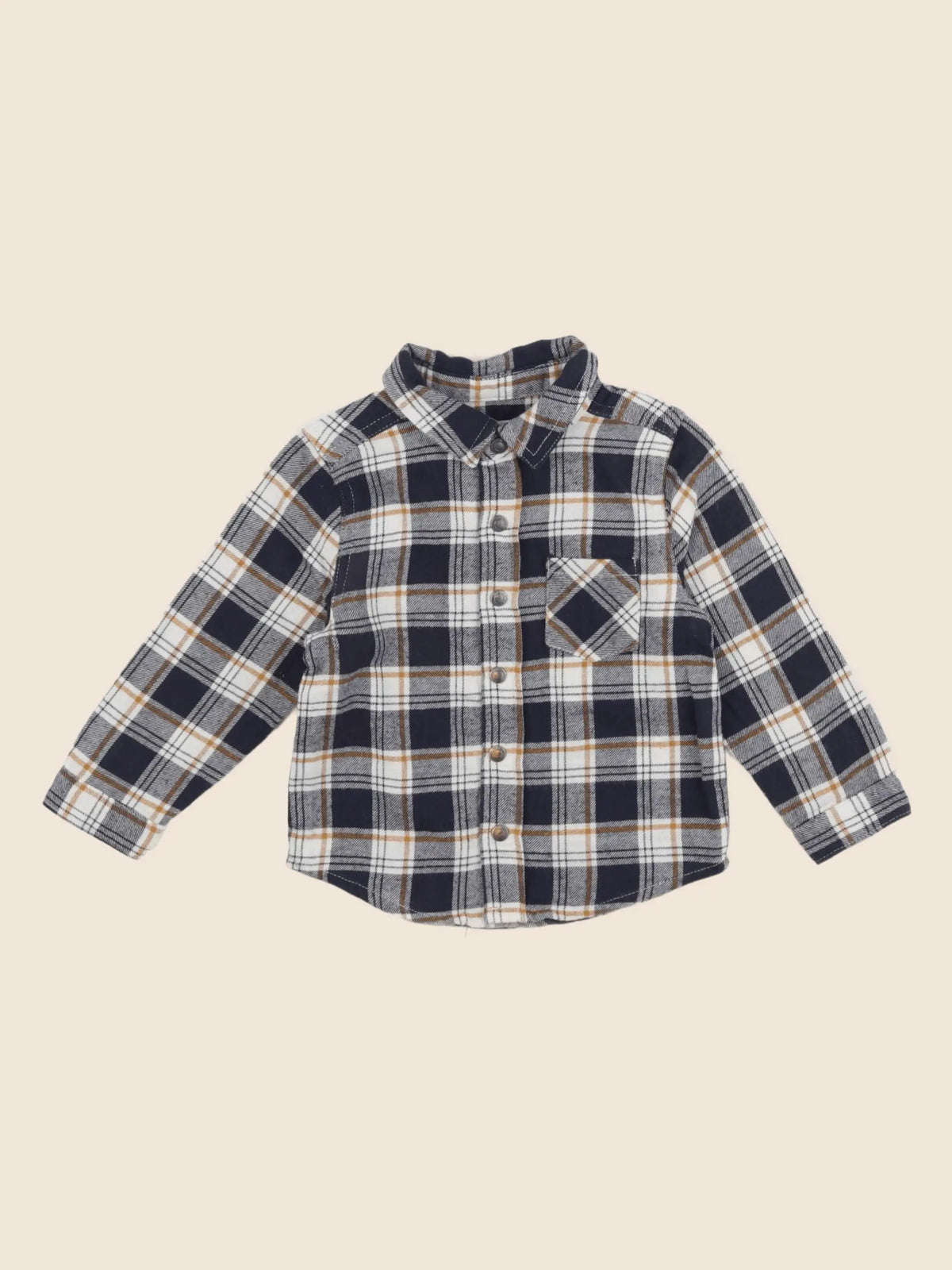Vertbaudet - chemise bleu, jaune - 18 mois