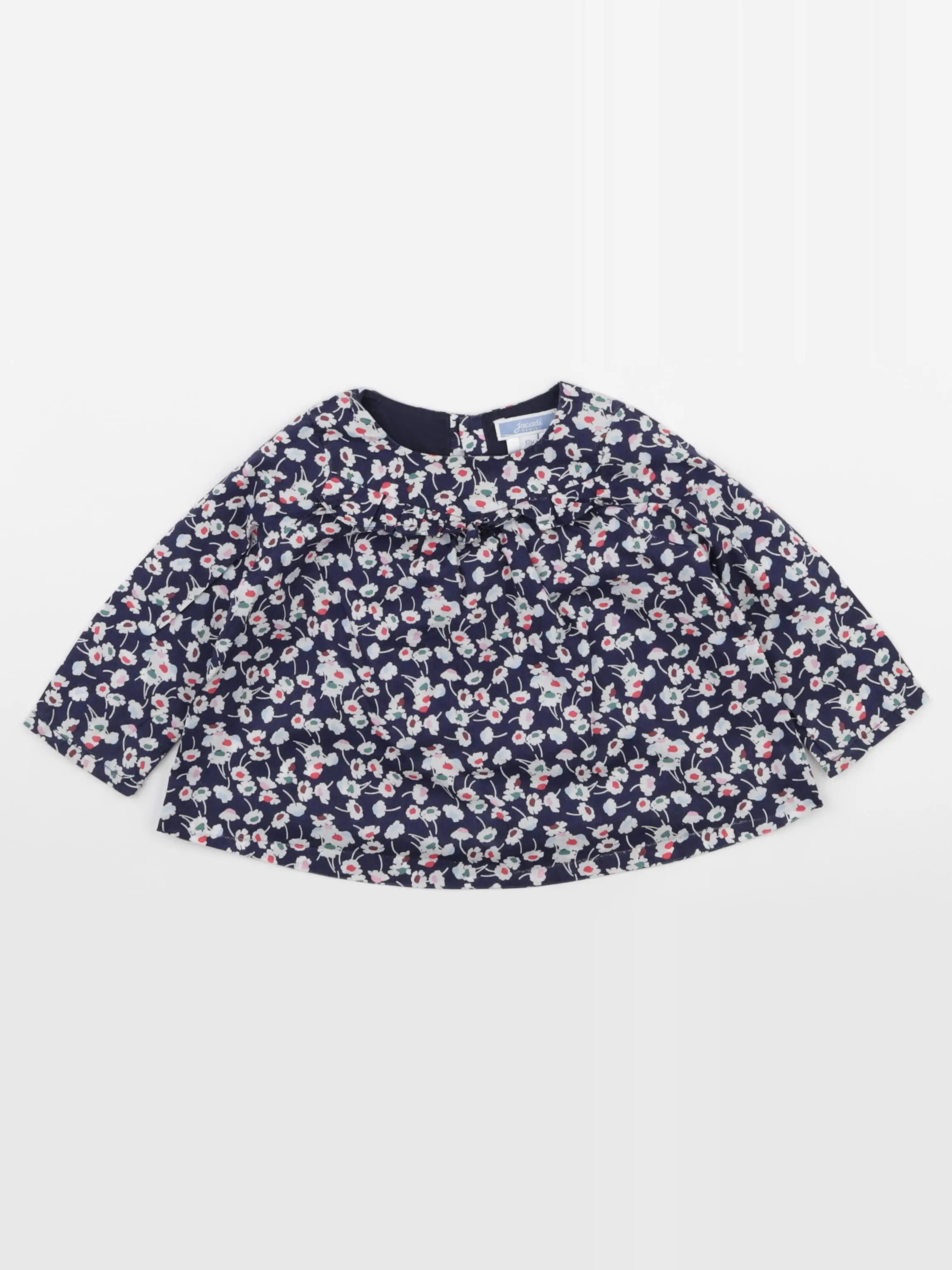 Jacadi - blouse liberty bleu - 12 mois