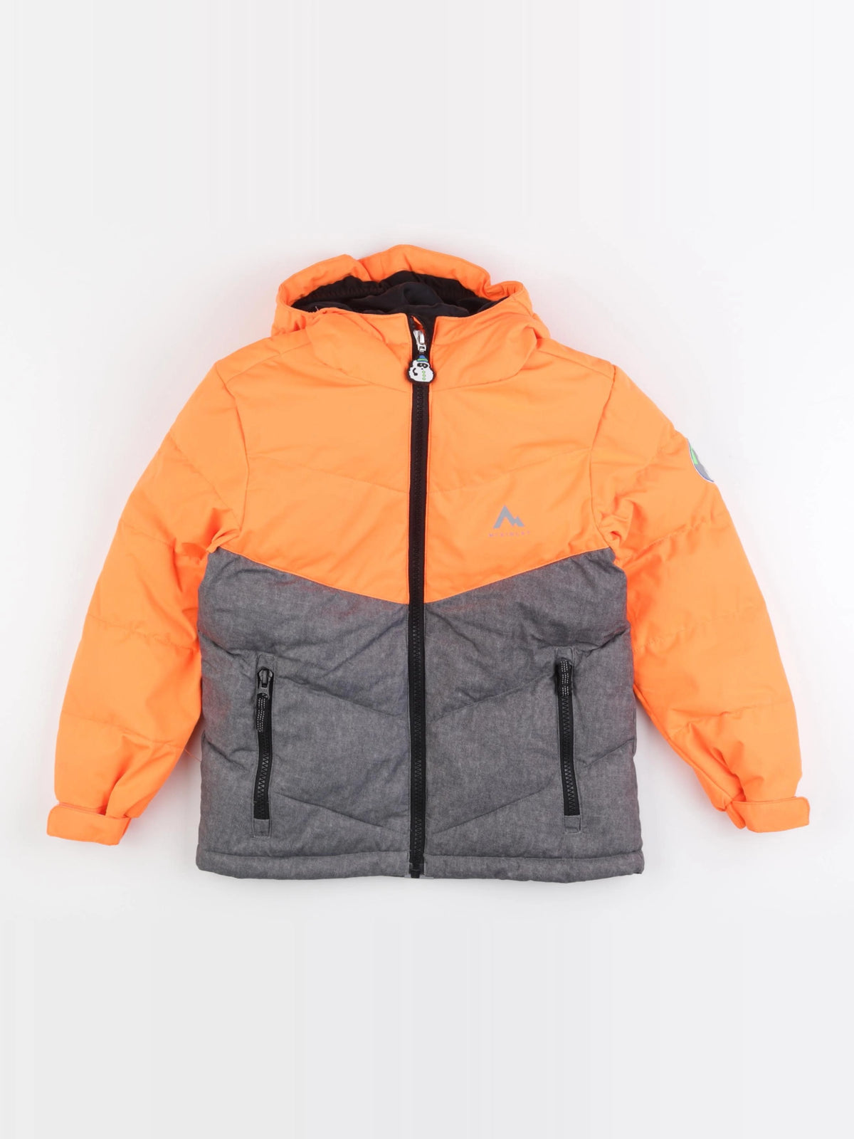 Intersport  - manteau de ski orange, gris - 6 ans