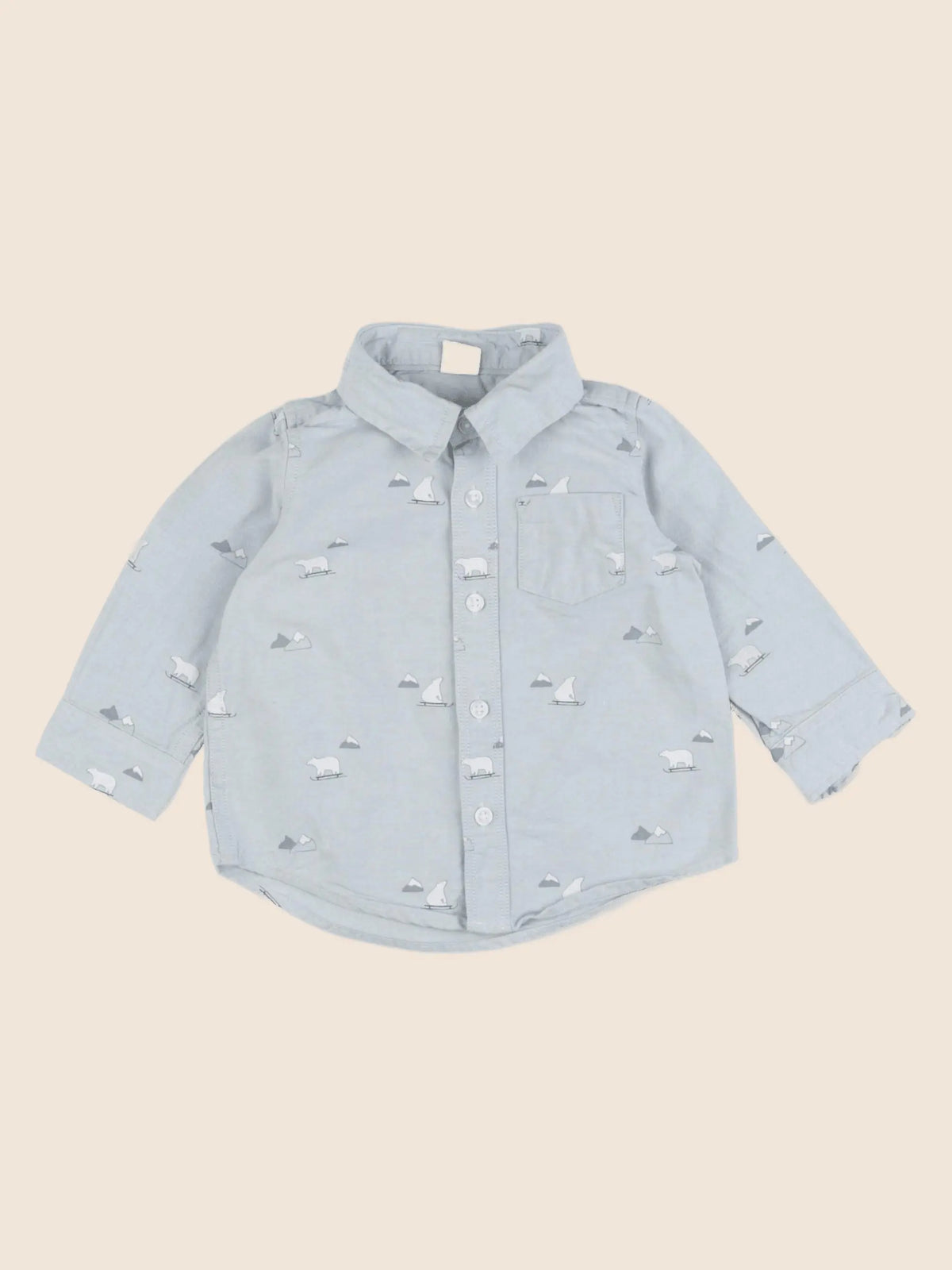 GAP - chemise bleu - 6/12 mois