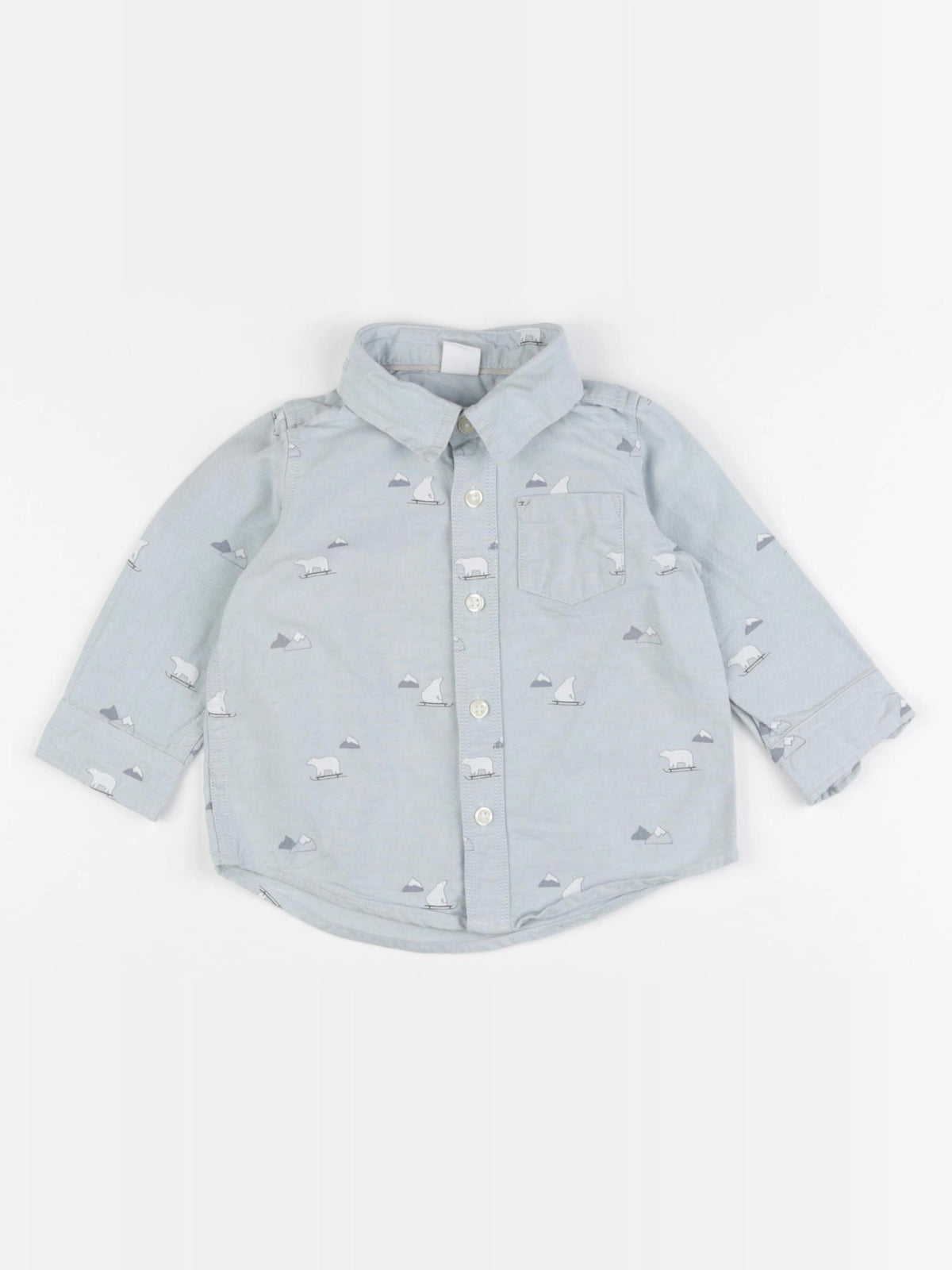 GAP - chemise bleu - 6/12 mois