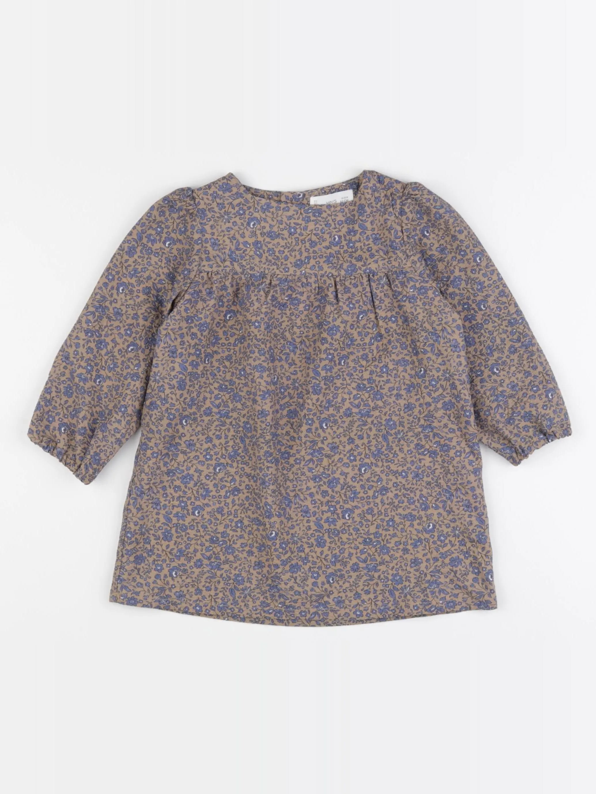 Mango - robe bleu, marron - 12/18 mois