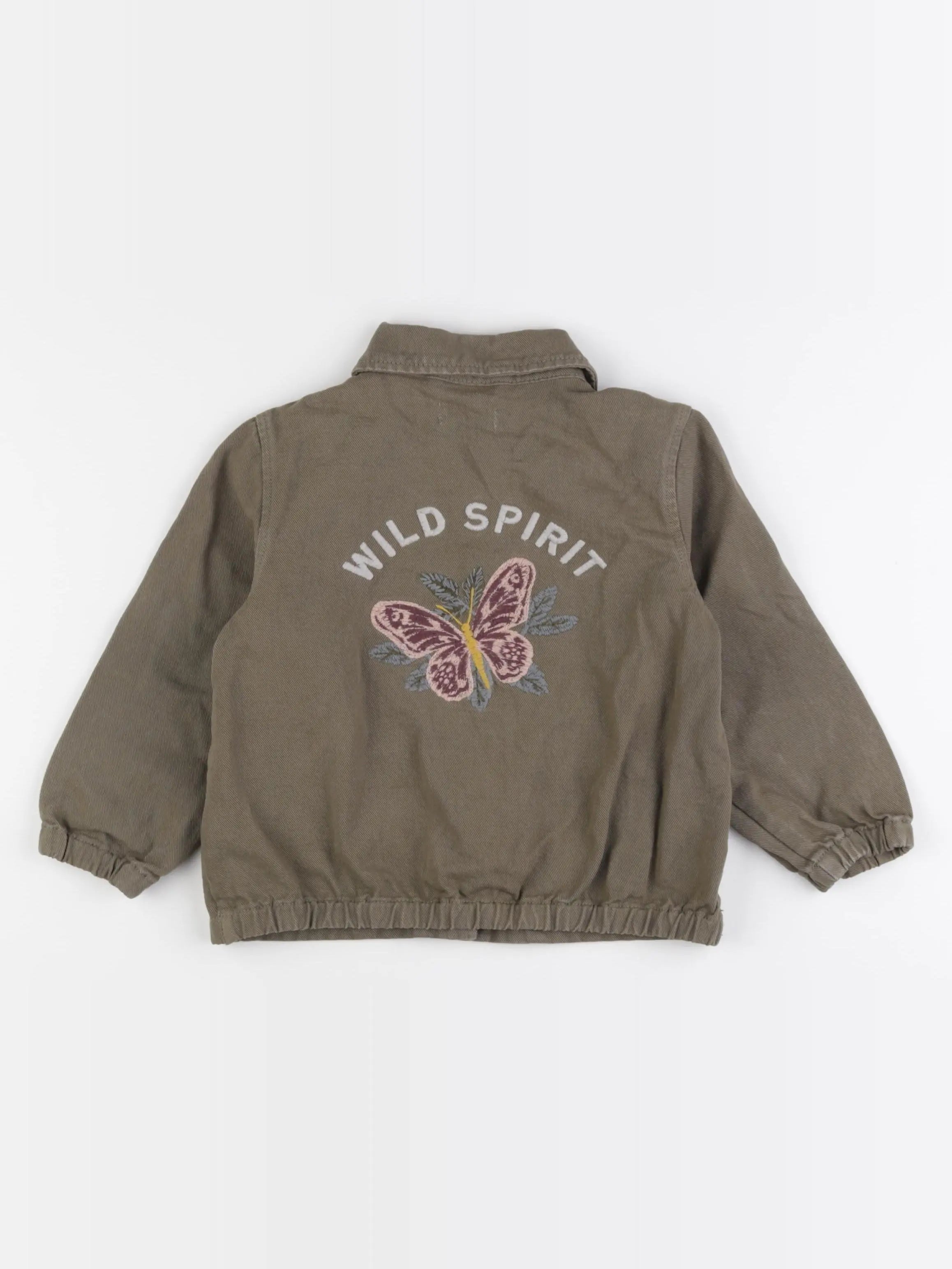 Mango - veste imprimé au dos vert - 2/3 ans