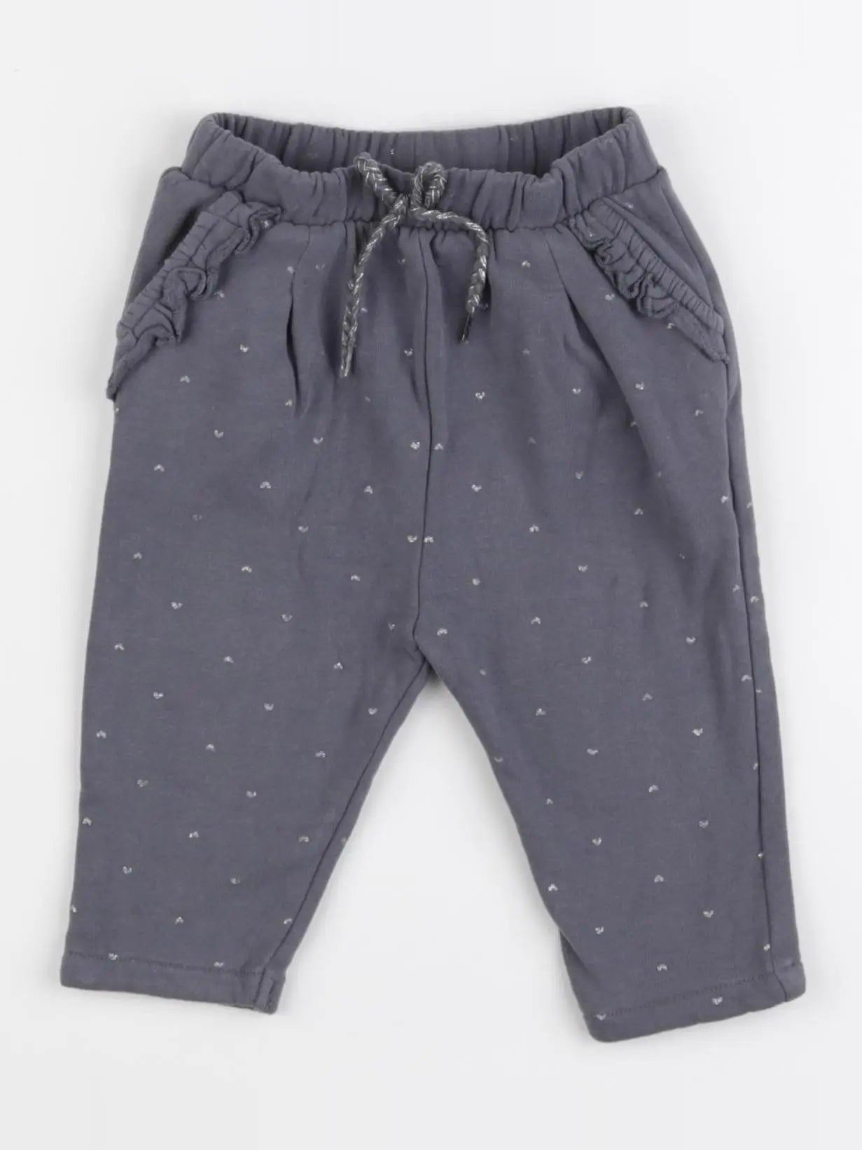 Vertbaudet - jogging gris, argent - 6 mois
