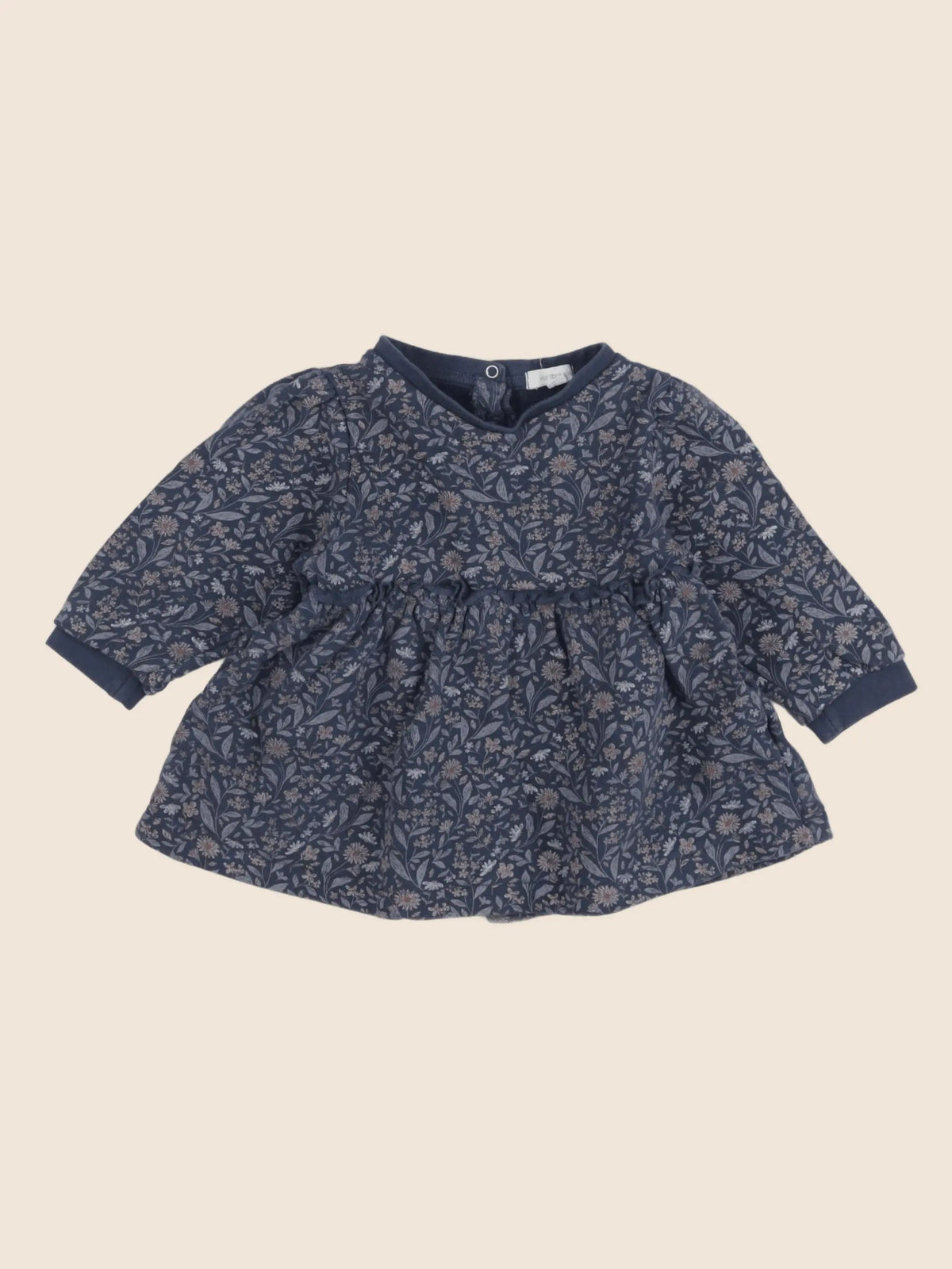 Vertbaudet - robe bleu, rose - 9 mois
