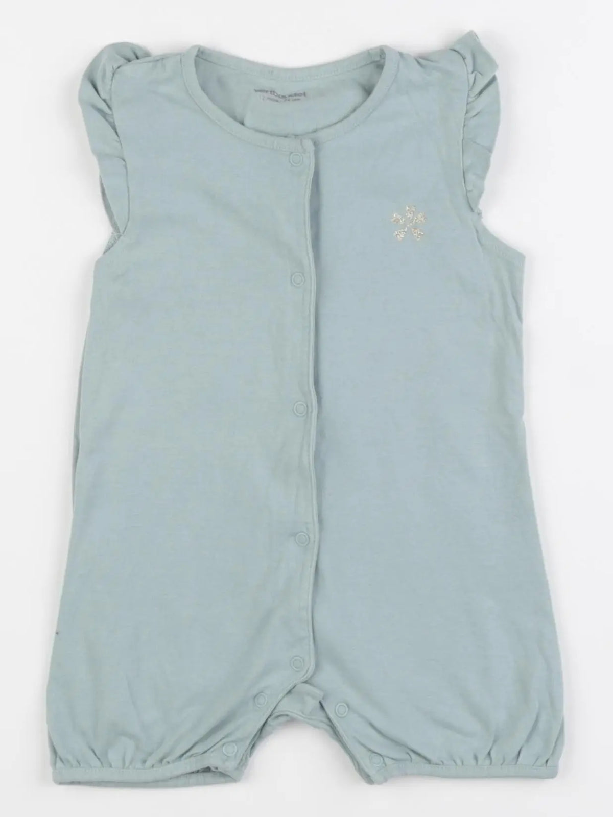 Vertbaudet - pyjama coton bleu, or - 12 mois