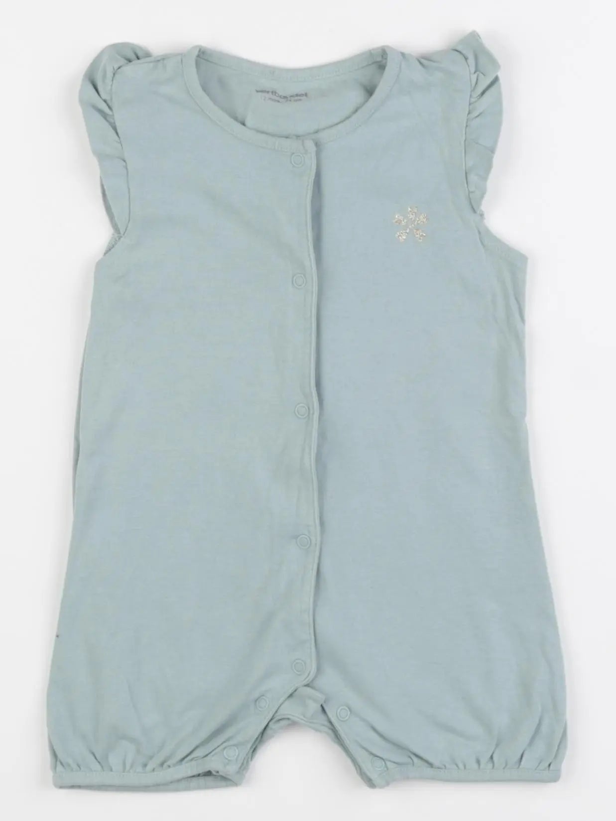 Vertbaudet - pyjama coton bleu, or - 12 mois