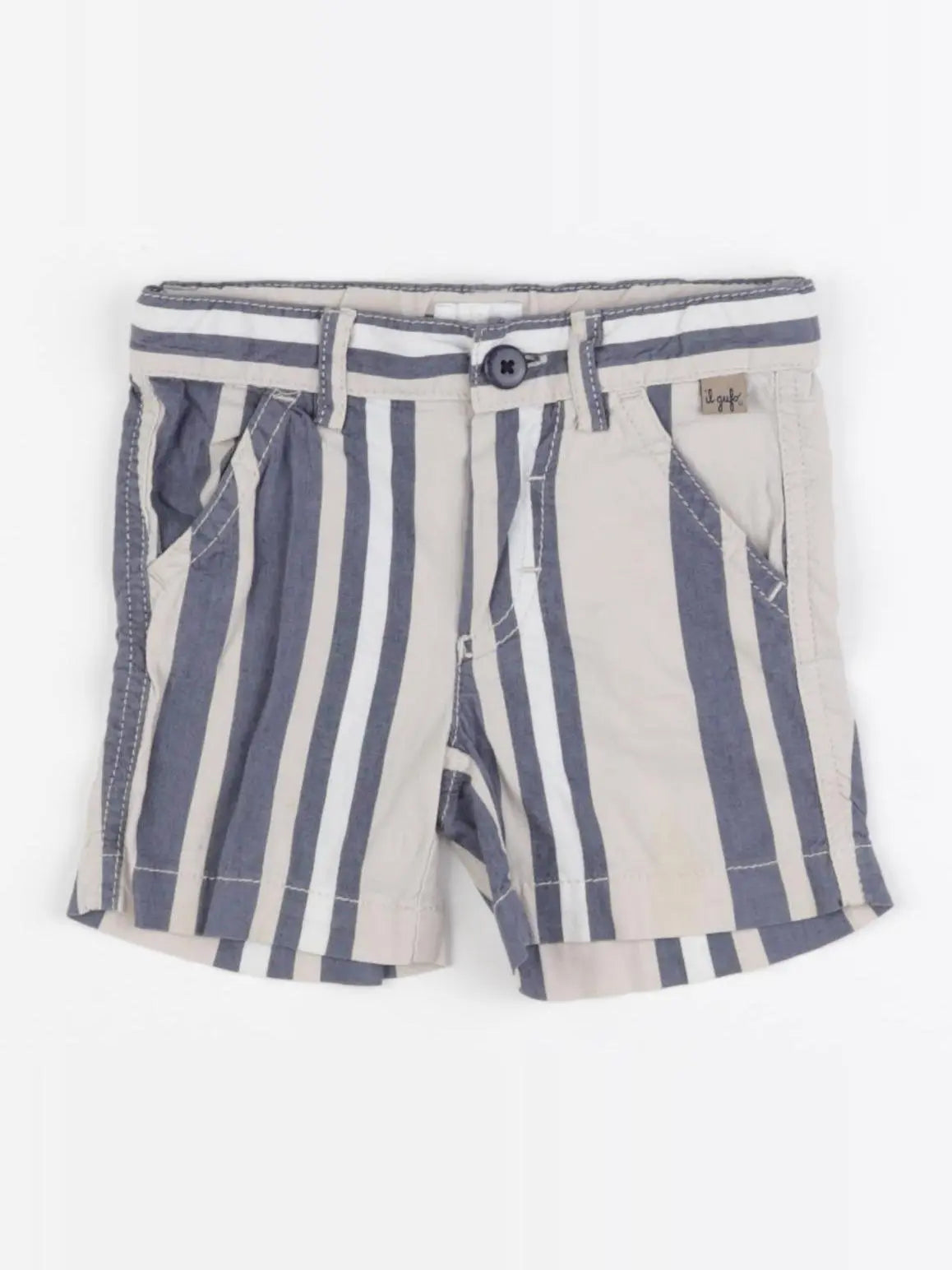 Il Gufo - short beige, bleu - 6 mois