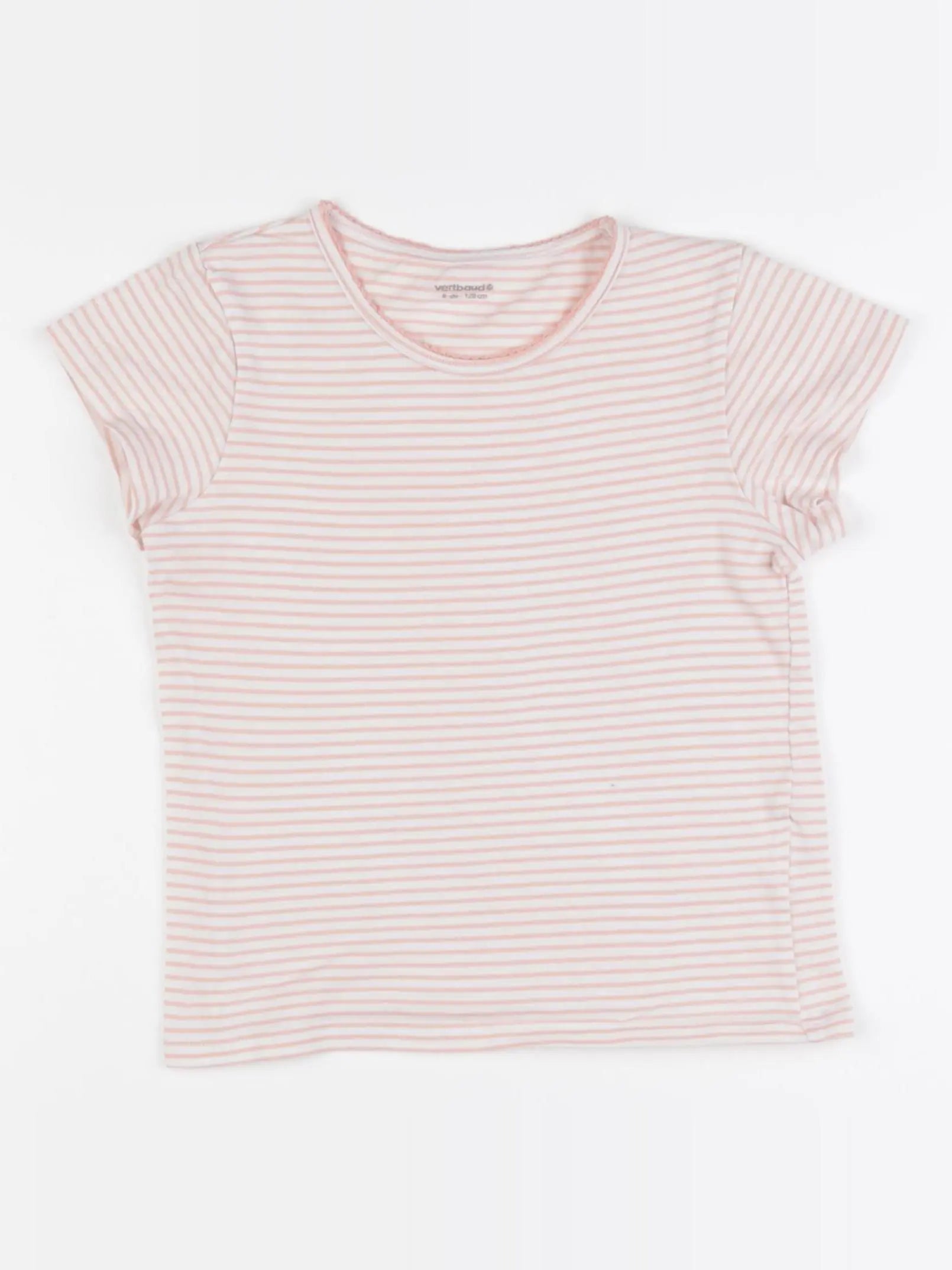 Vertbaudet - maillot de corps orange, blanc - 8 ans