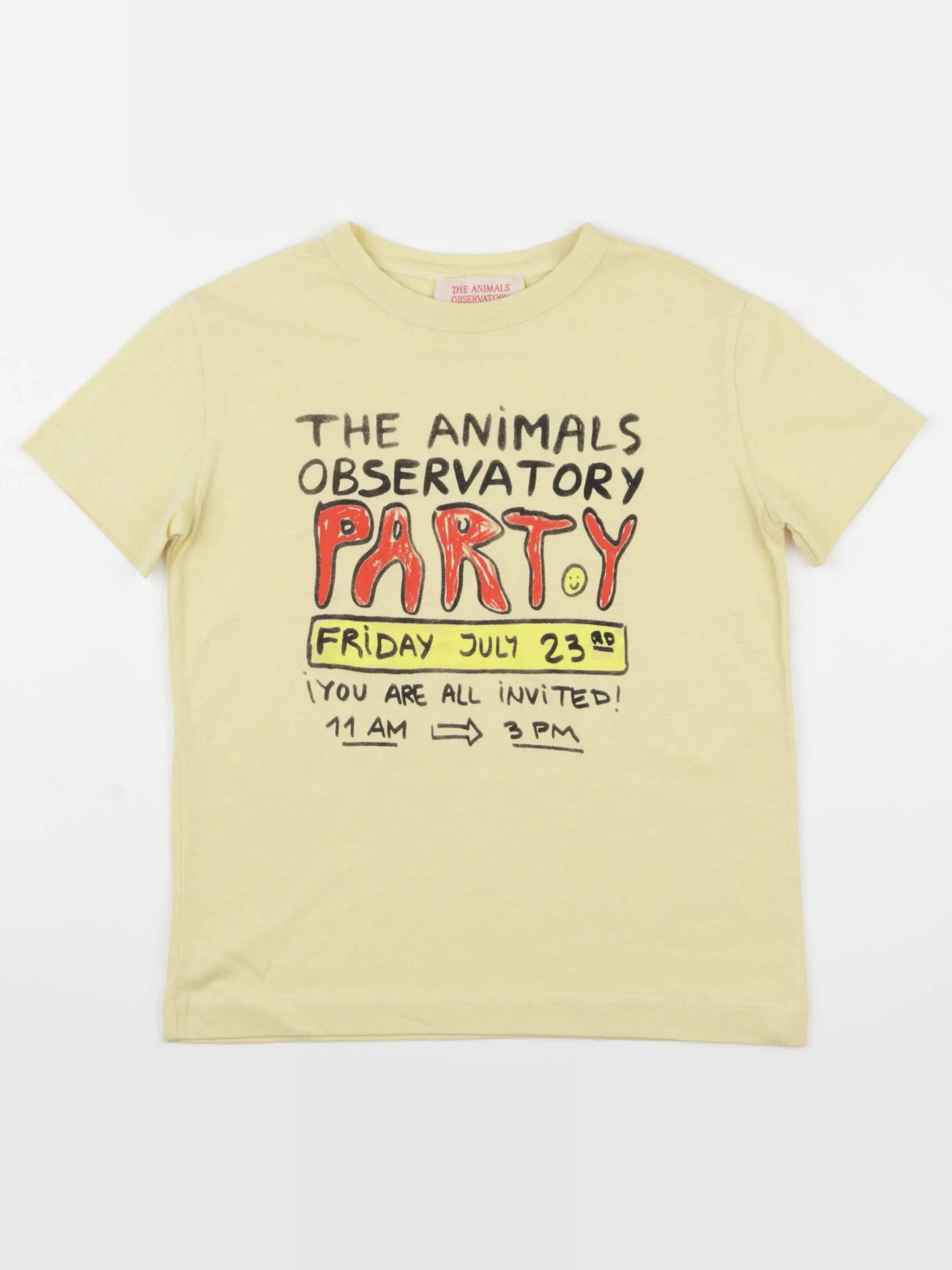 The animals observatory - tee-shirt jaune - 8 ans
