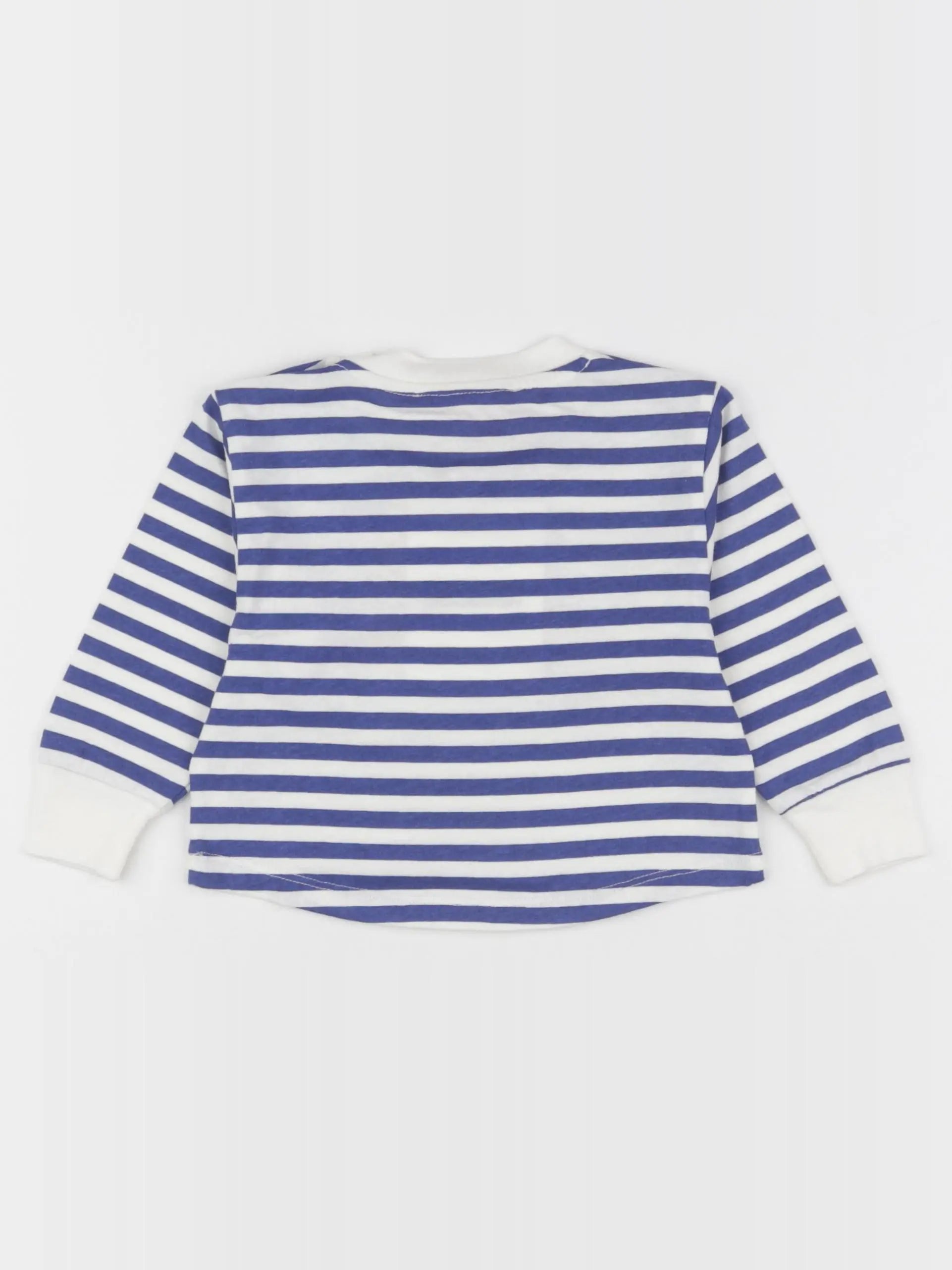 The animals observatory - tee-shirt bleu, blanc - 6 mois