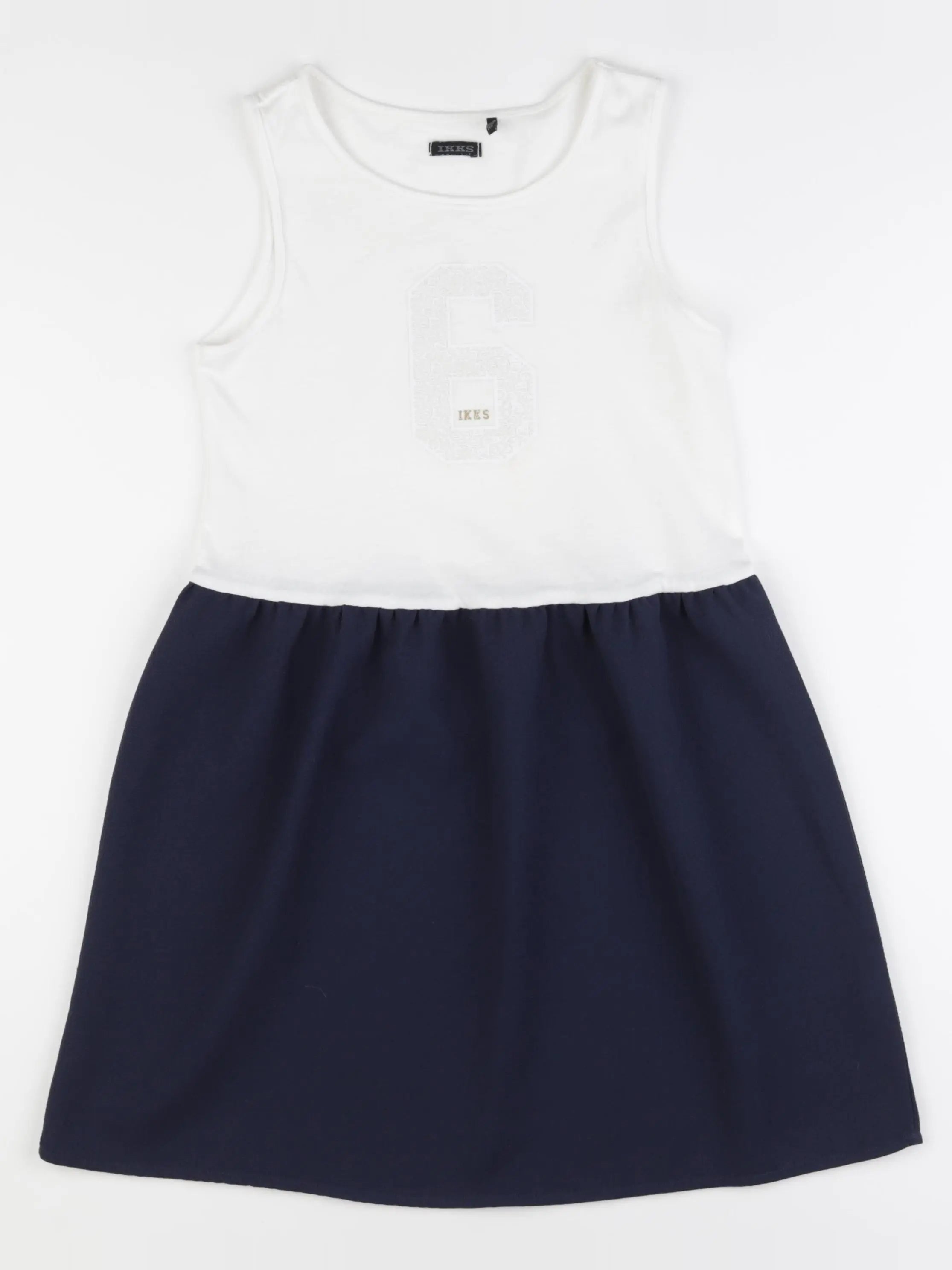 IKKS - robe bleu, blanc - 10 ans