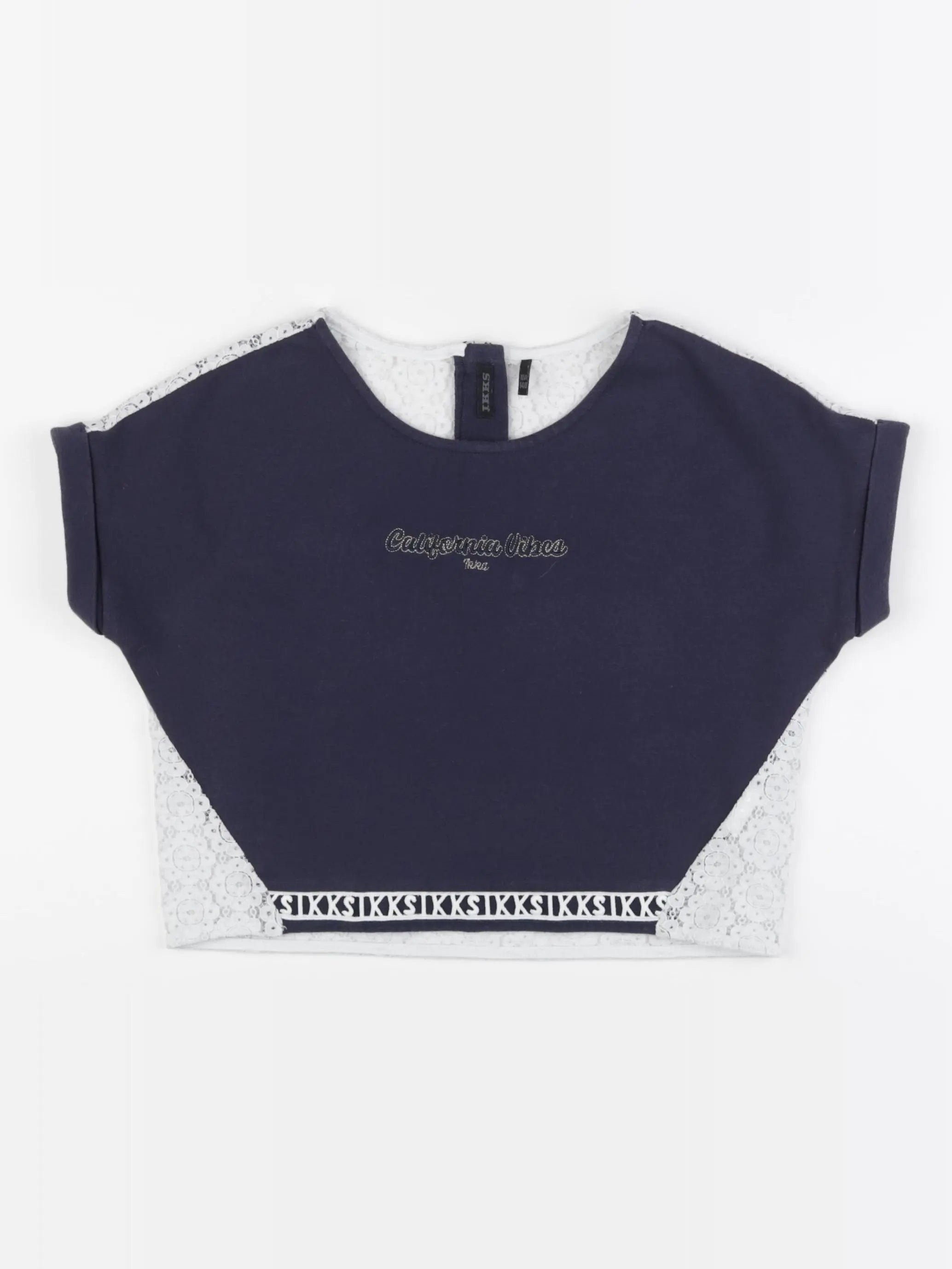 IKKS - tee-shirt bleu, or - 10 ans