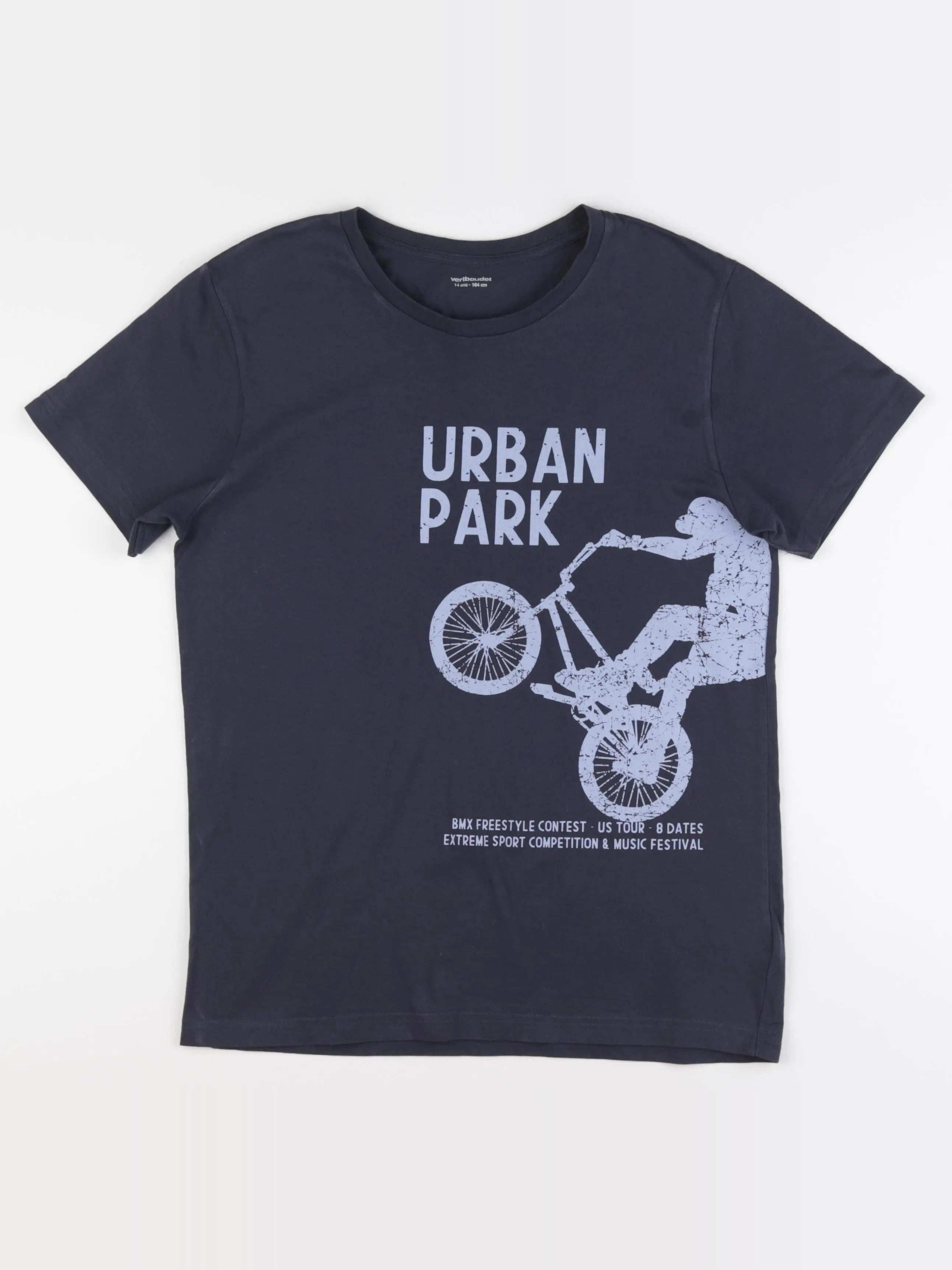 Vertbaudet - tee-shirt bleu - 14 ans