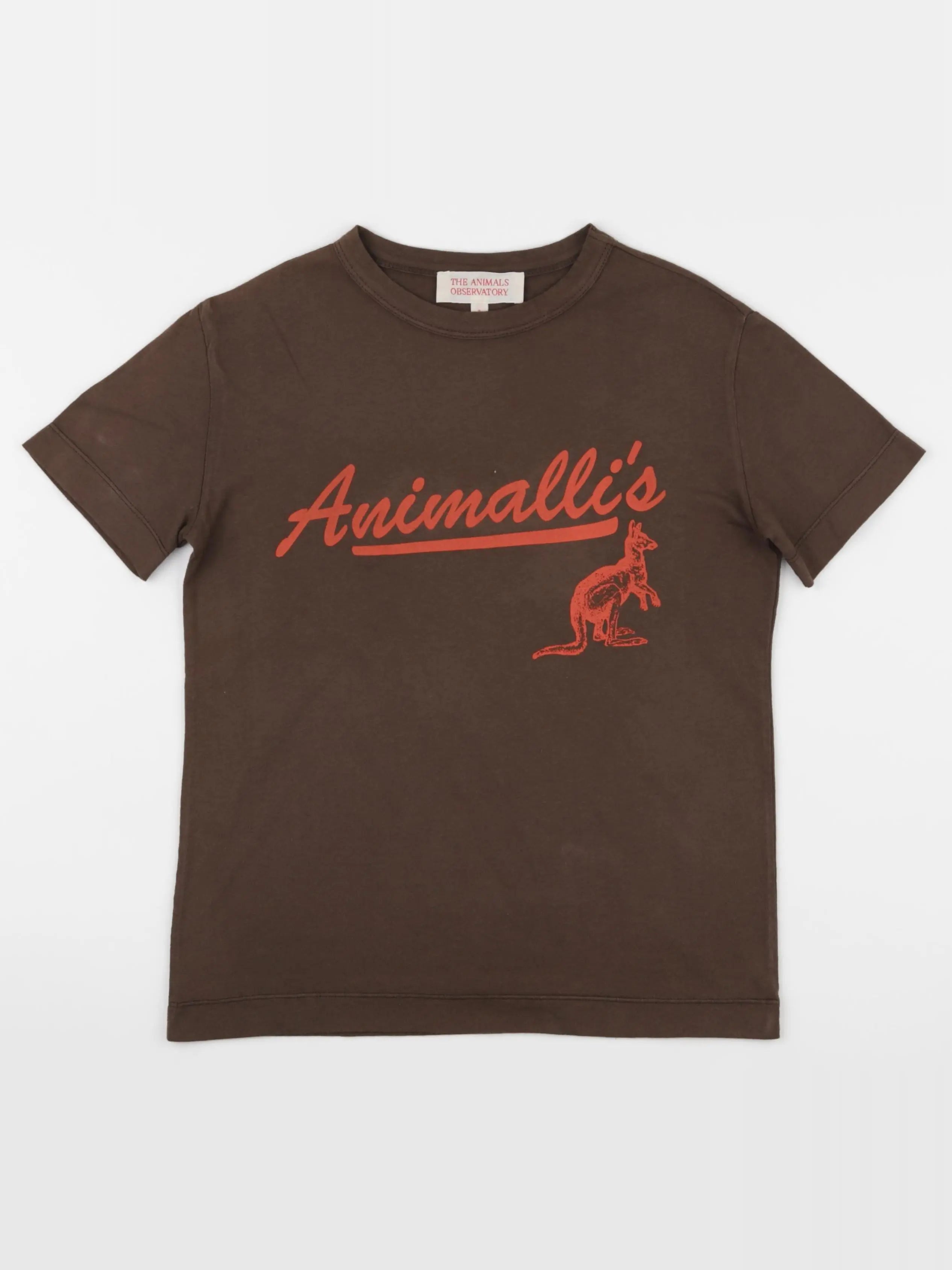 The animals observatory - tee-shirt marron - 8 ans