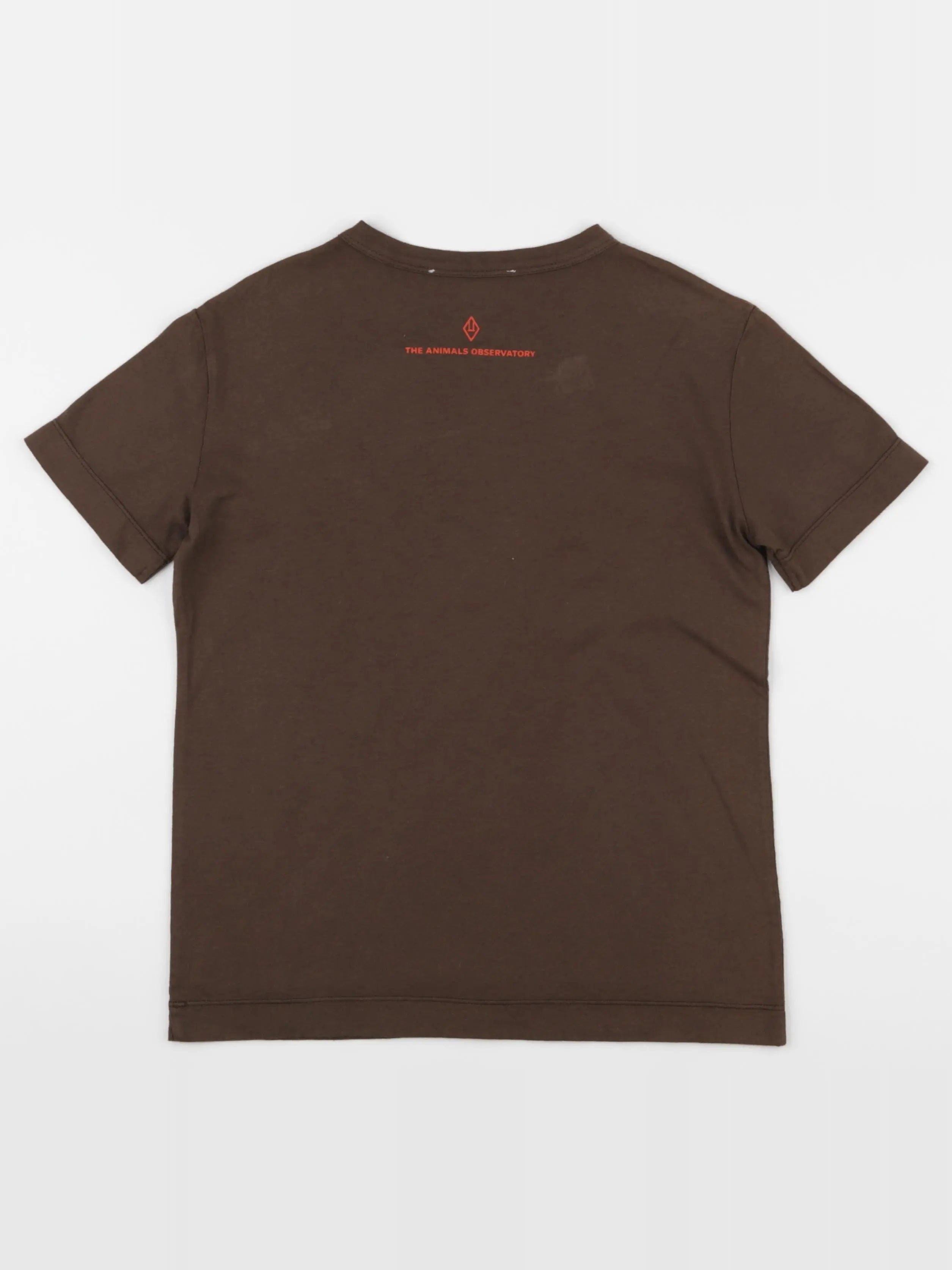 The animals observatory - tee-shirt marron - 8 ans