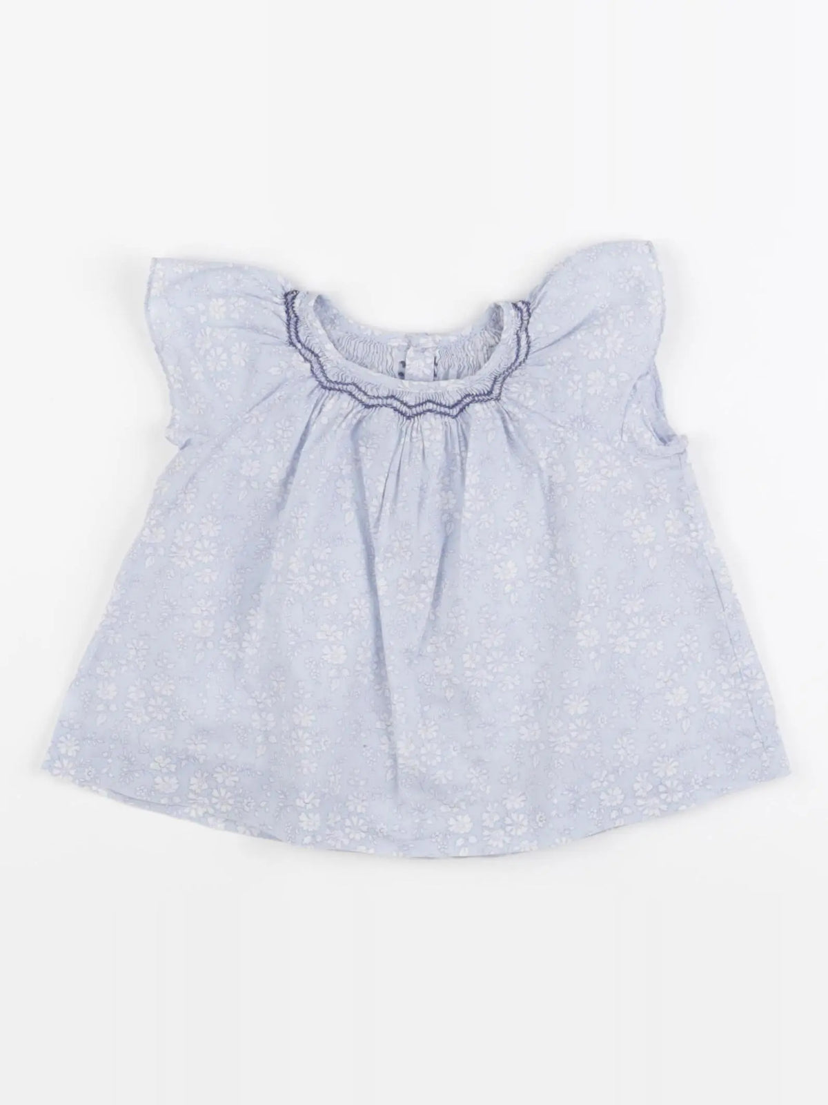 Jacadi - blouse bleu - 12 mois